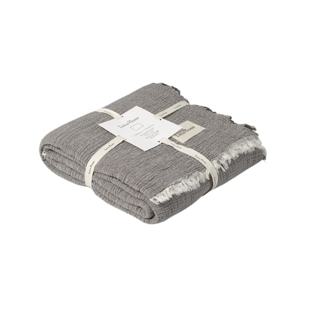 Покривало Lotus Home - Larna muslin anthracite 200*220