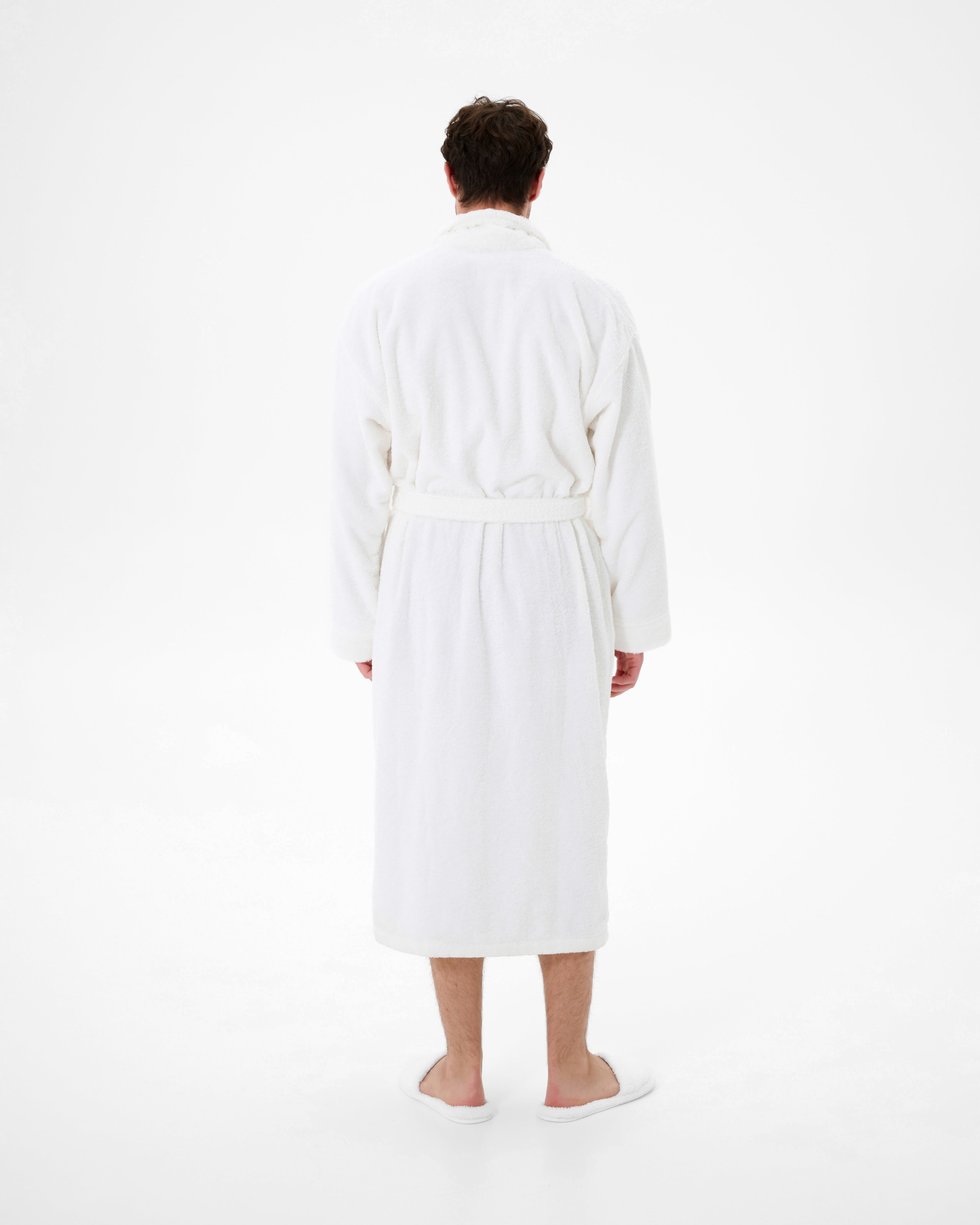 Халат махровий unisex Lotus Home - Basic Soft білий S - фото 3