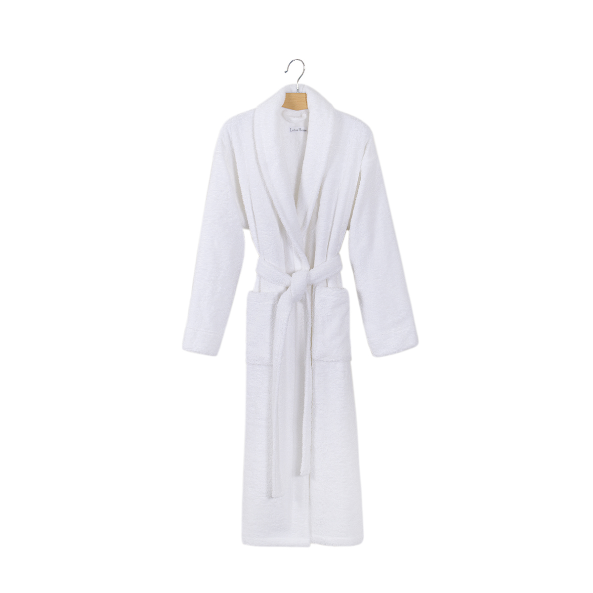 Халат махровий unisex Lotus Home - Basic Soft білий S - фото 8