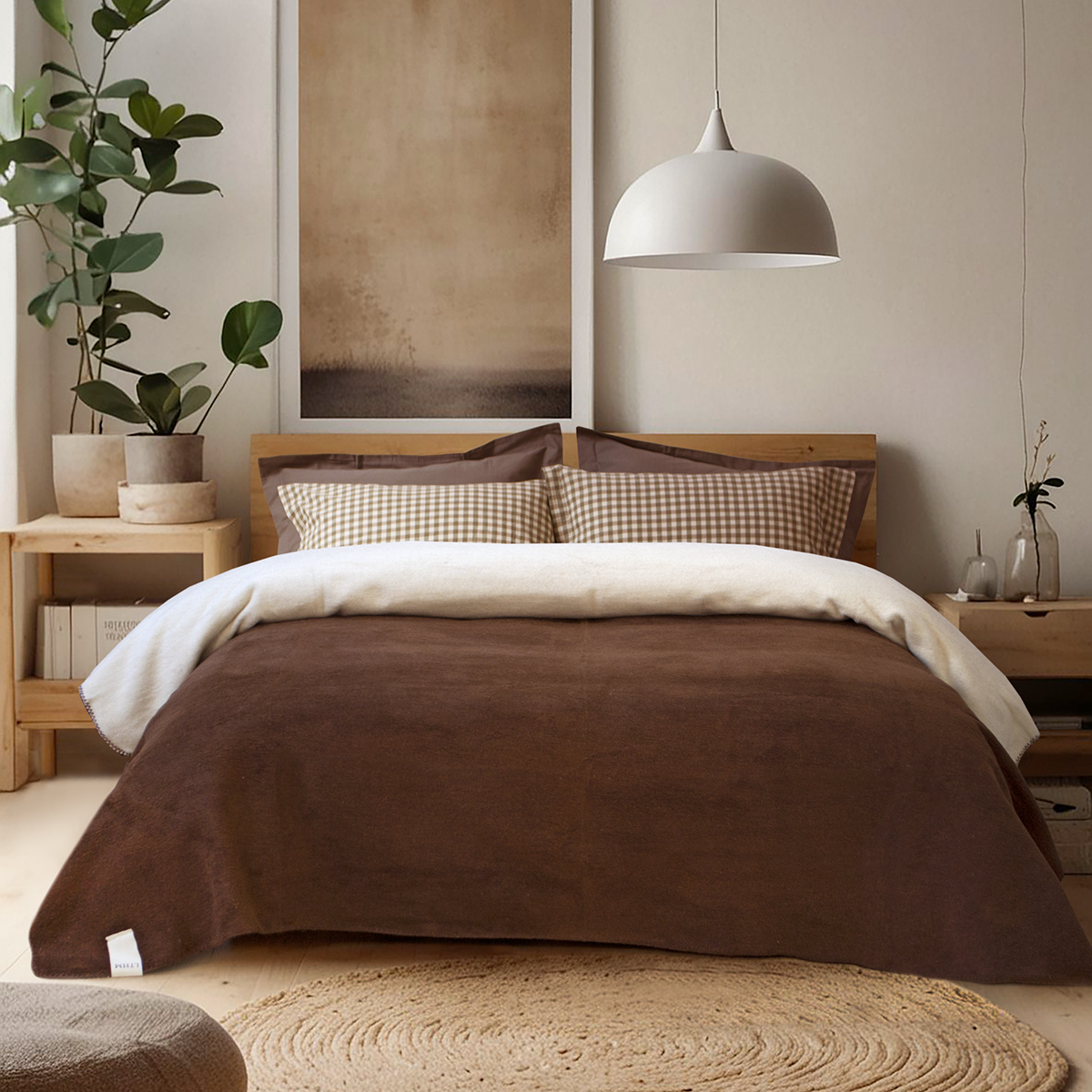 Плед Lotus Home - Infinity коричневий 200*220 - фото 2