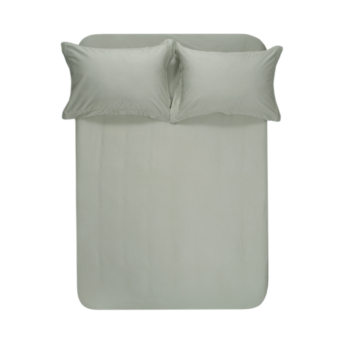 Простирадло на резинці з наволочками сатин Lotus Home - Dakota Modern хакі 180*200+50*70 (2)