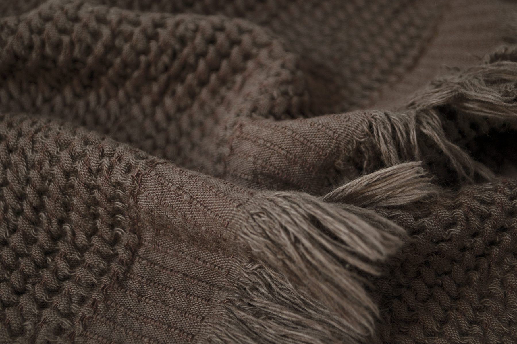 Рушник Lotus Home - Rius dark brown темно-коричневий 50*100 - фото 4