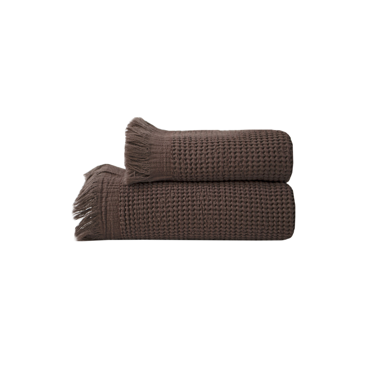 Рушник Lotus Home - Rius dark brown темно-коричневий 90*170 - фото 7
