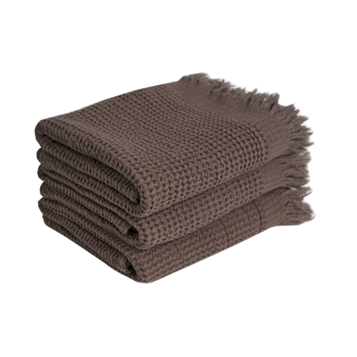 Рушник Lotus Home - Rius dark brown темно-коричневий 50*100 - фото 5