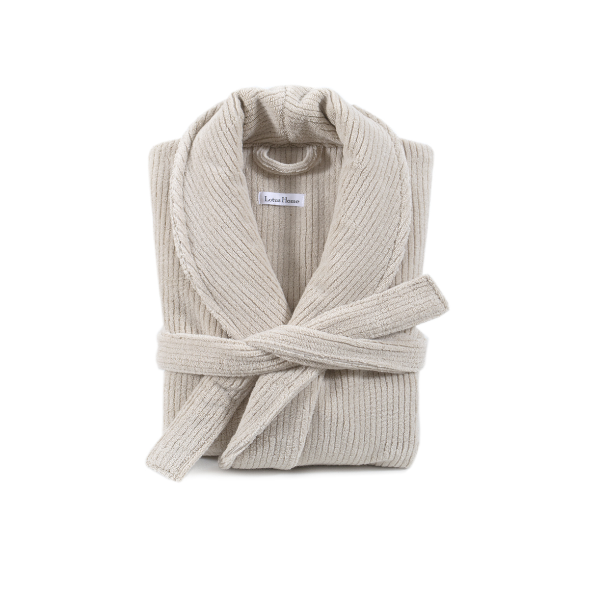 Халат unisex Lotus Home - Bold New Microcotton beige махровий XL