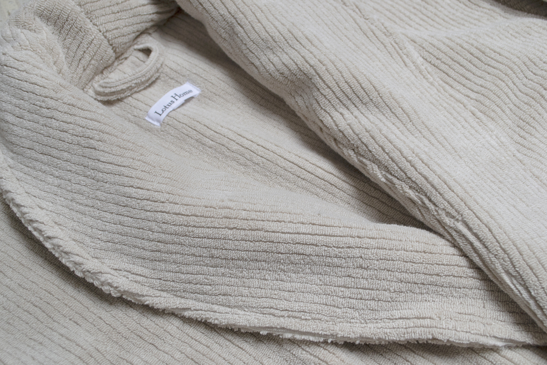 Халат unisex Lotus Home - Bold New Microcotton beige махровий XL - фото 5