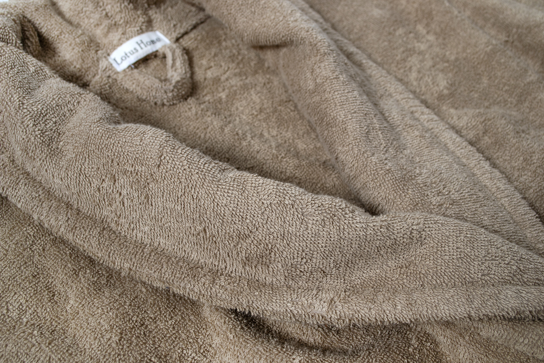Халат махровий unisex Lotus Home - Basic New Line бежевий XL - фото 4