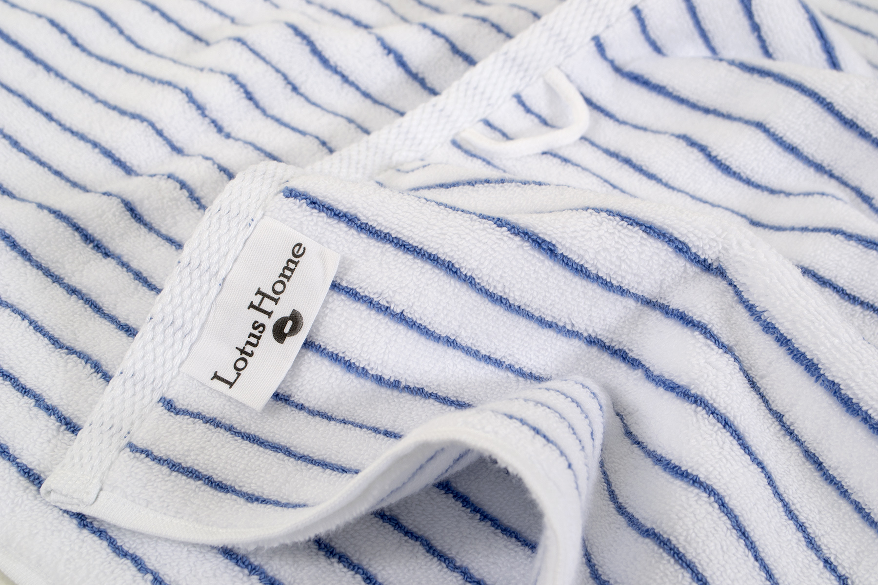 Рушник Lotus Home Готель Premium - Microcotton Stripe White-Blue 70*140 550 г/м² - фото 4