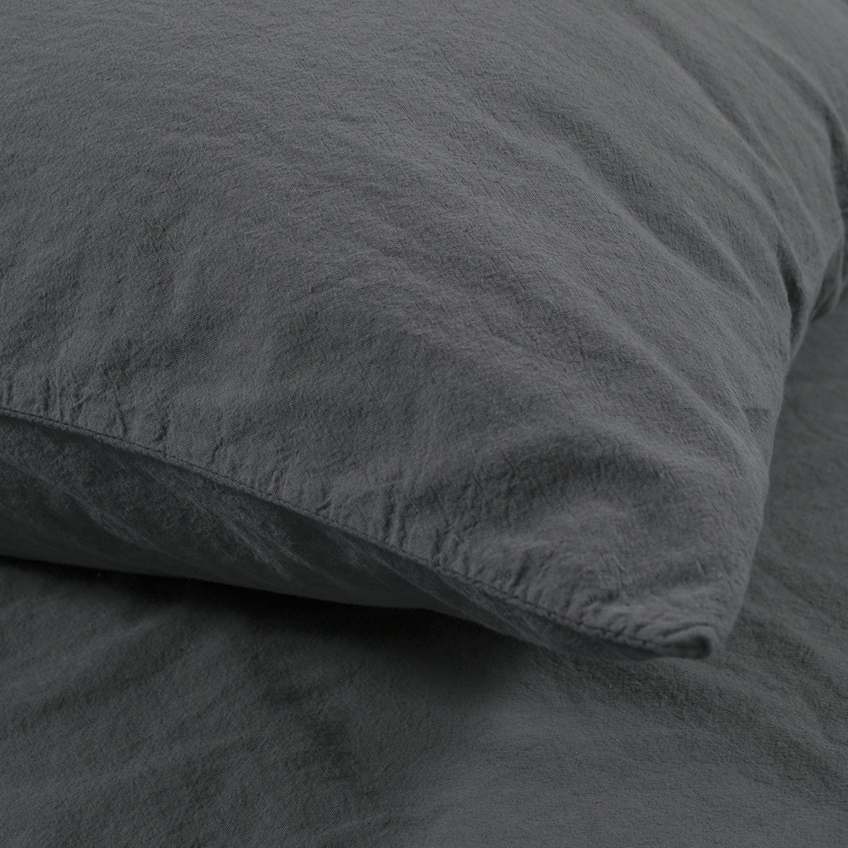 Постільна білизна Lotus Home Washed cotton - Kansas антрацит євро - фото 3