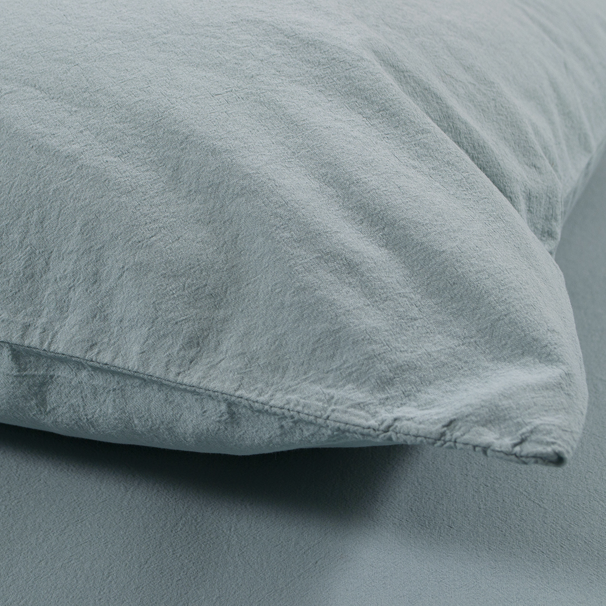 Постільна білизна Lotus Home Washed cotton - Kansas блакитний євро - фото 3