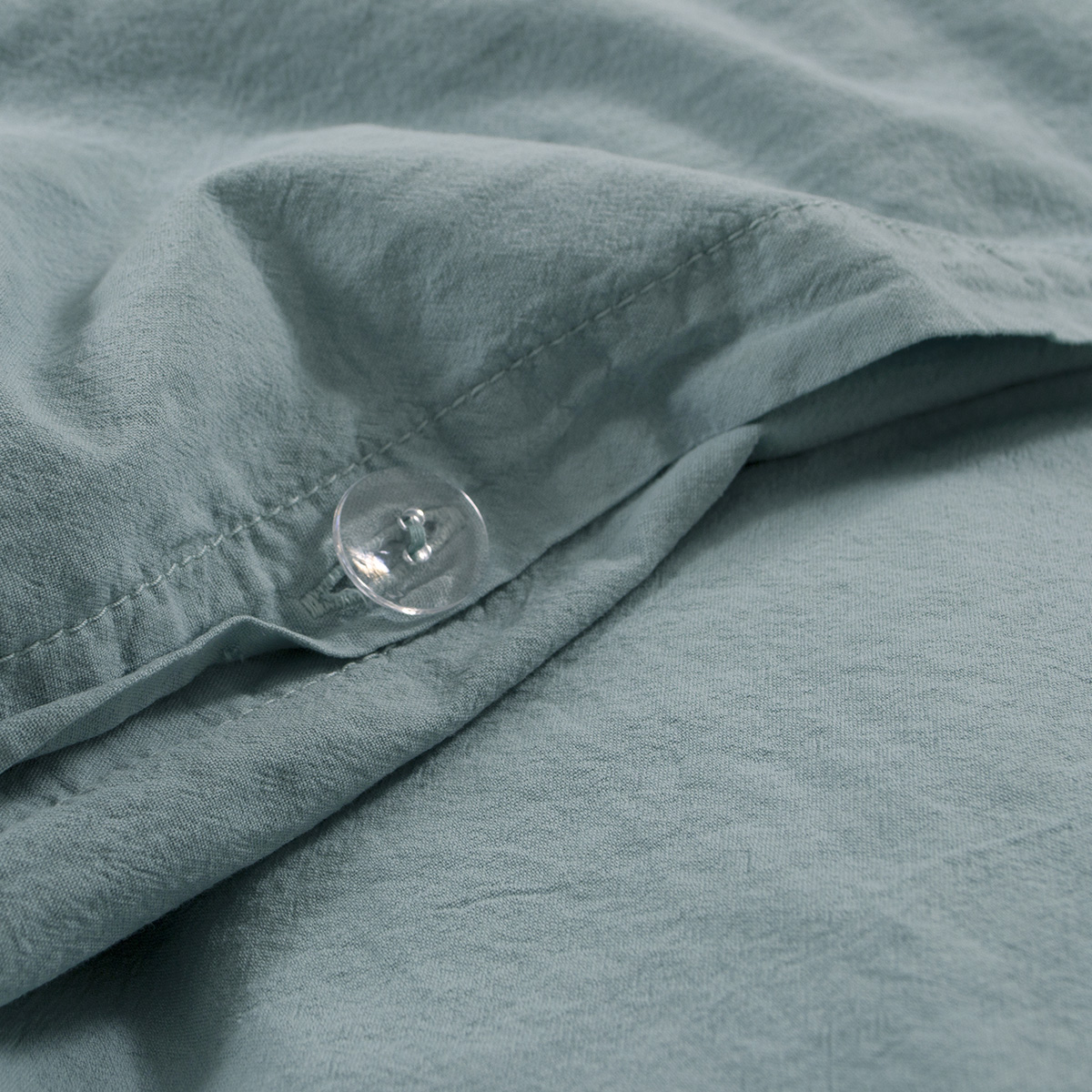 Постільна білизна Lotus Home Washed cotton - Kansas блакитний євро - фото 4