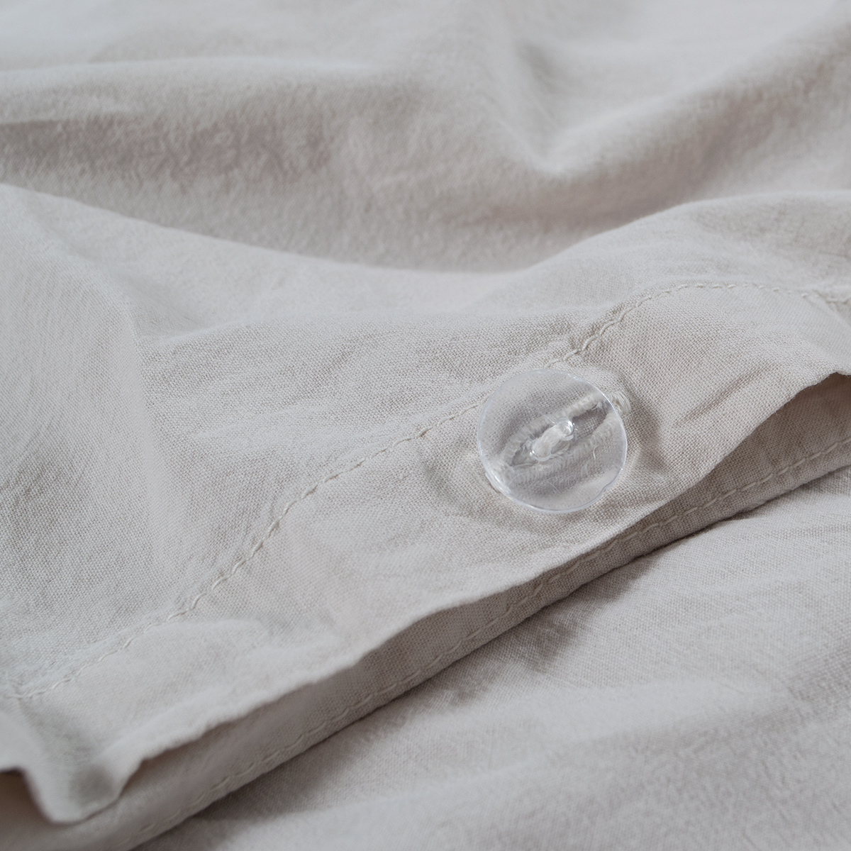 Постільна білизна Lotus Home Washed cotton - Kansas бежевий євро - фото 4