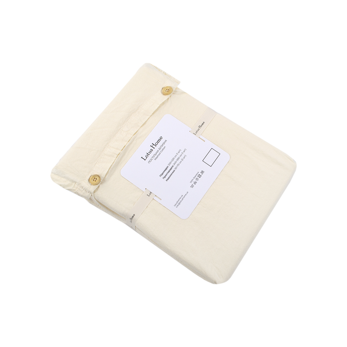 Постільна білизна Lotus Home Washed cotton - Kansas масляний євро - фото 5
