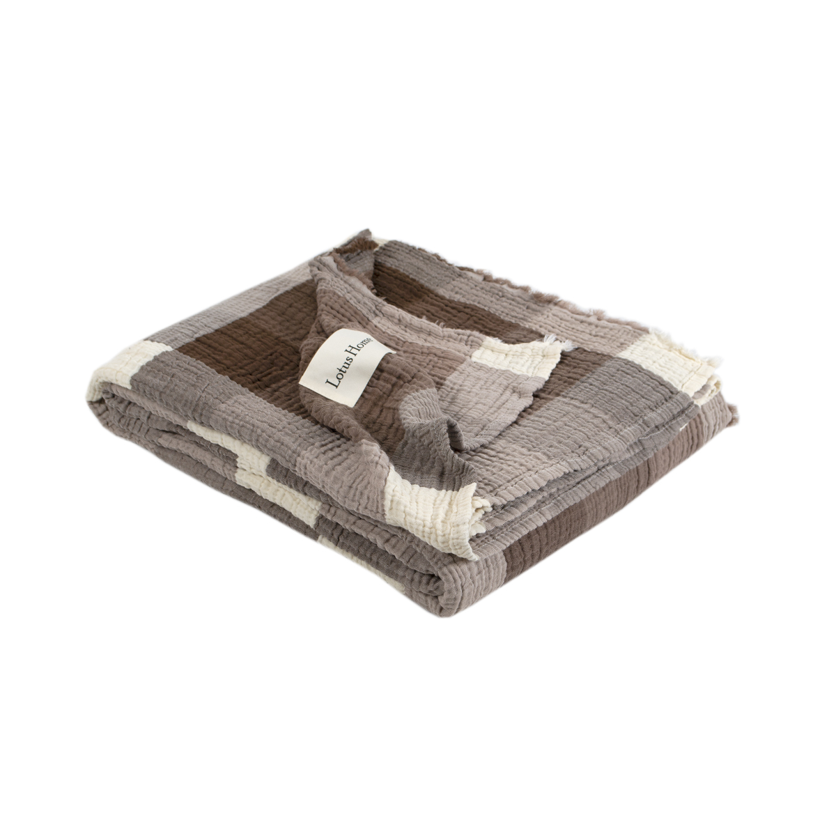 Покривало Lotus Home - Lucca muslin коричневий 240*260