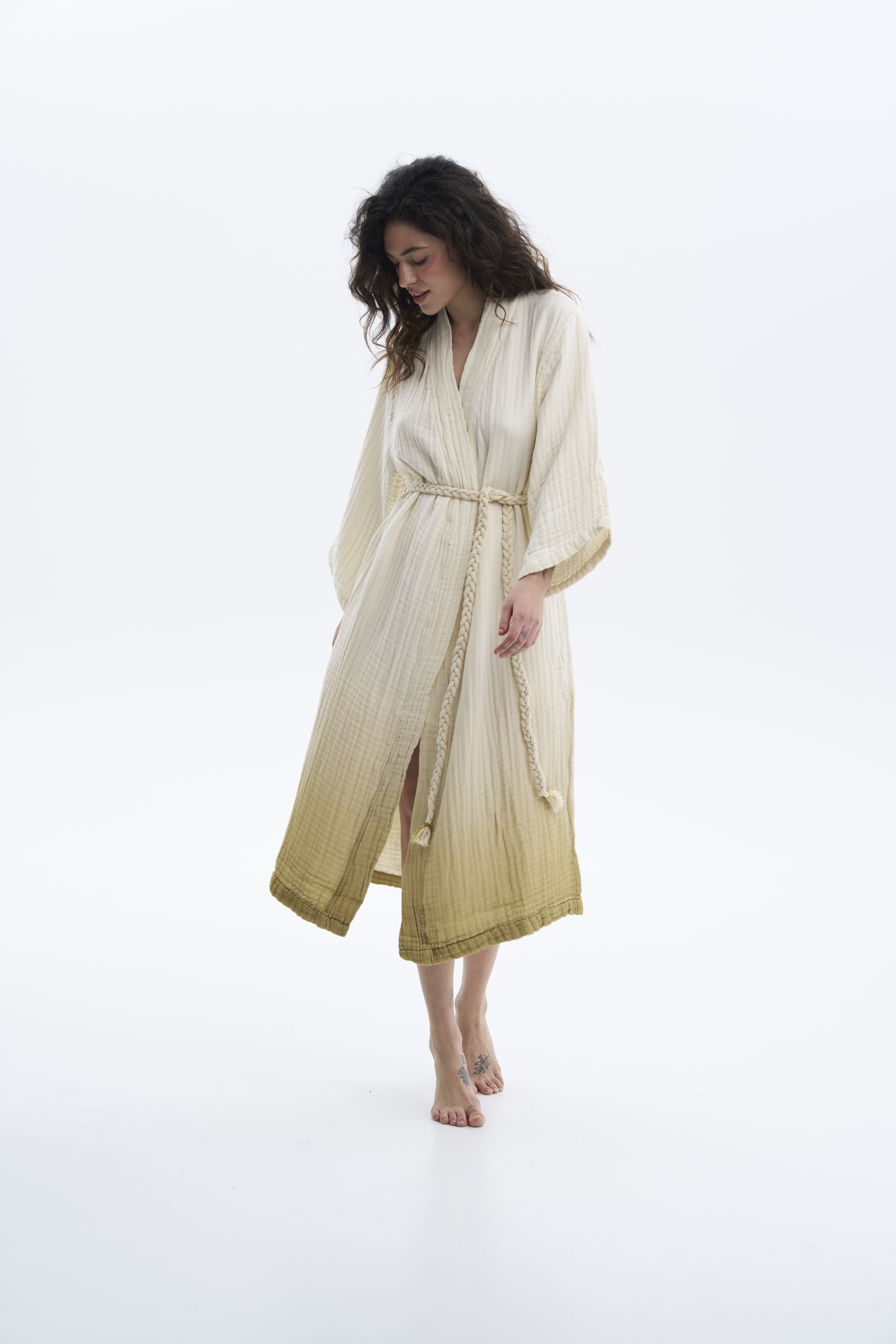 Халат Lotus Home - Nitra muslin green L/XL - фото 4