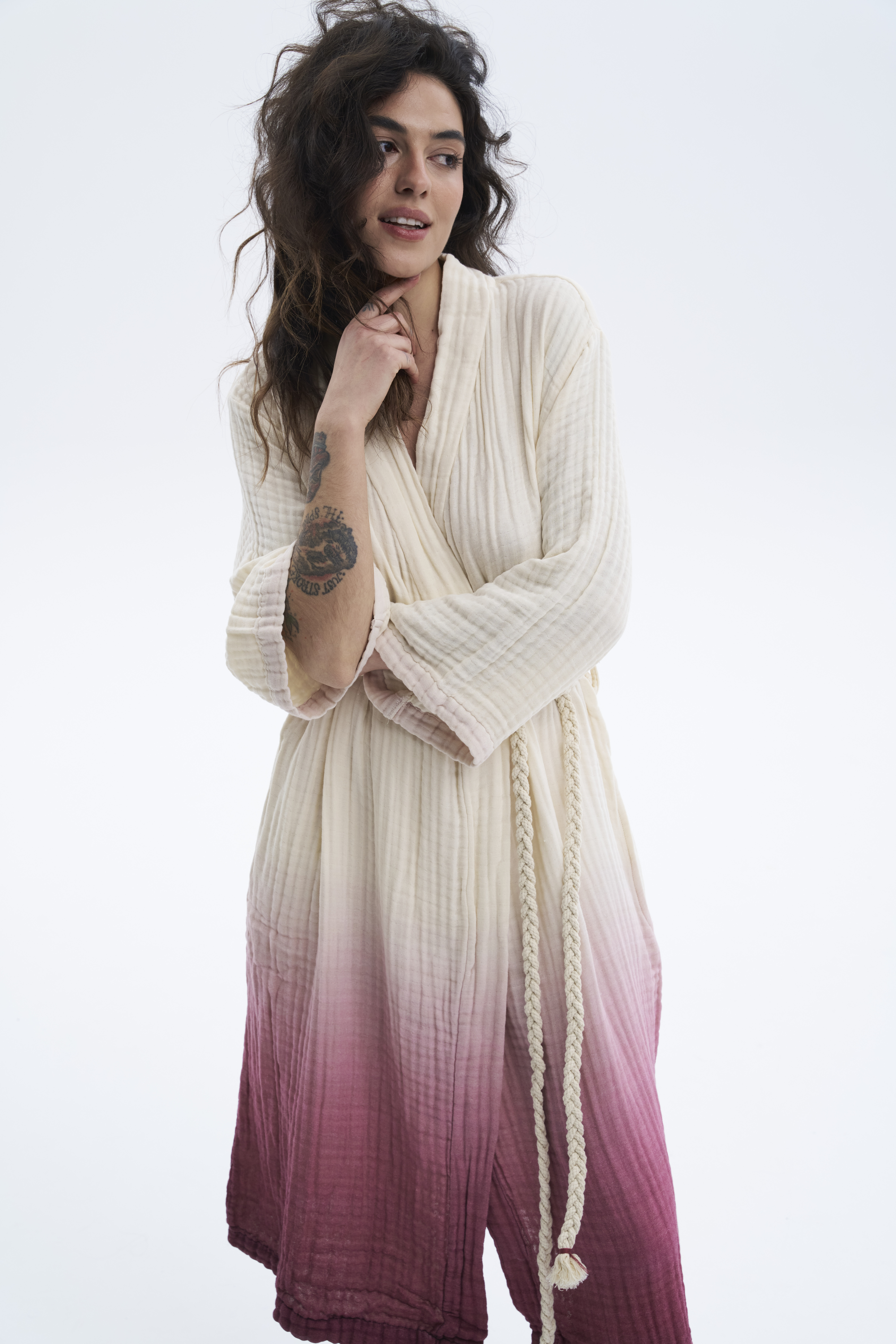 Халат Lotus Home - Nitra muslin cherry L/XL - фото 4