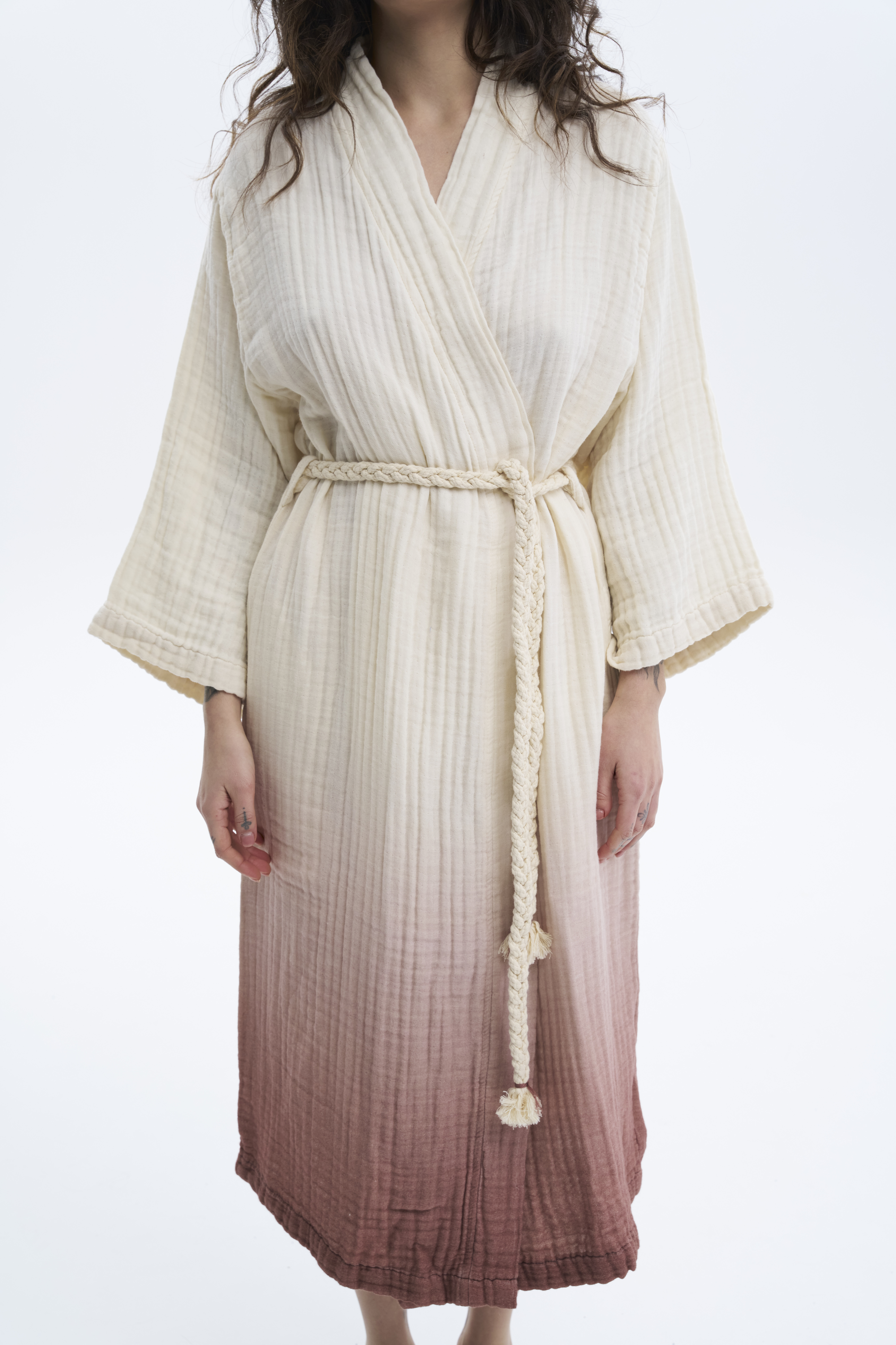 Халат Lotus Home - Nitra muslin beige L/XL - фото 4