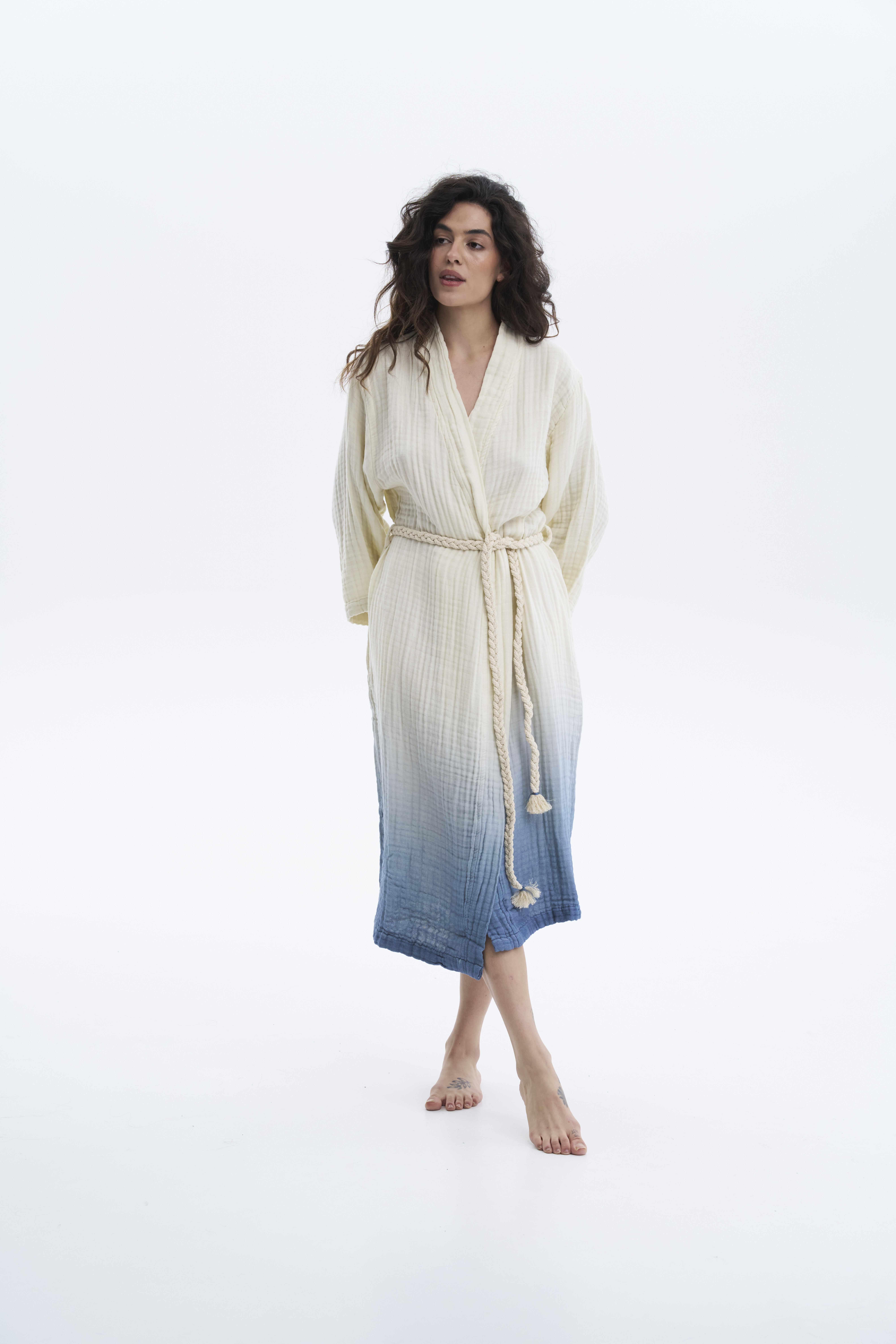 Халат Lotus Home - Nitra muslin denim L/XL - фото 2
