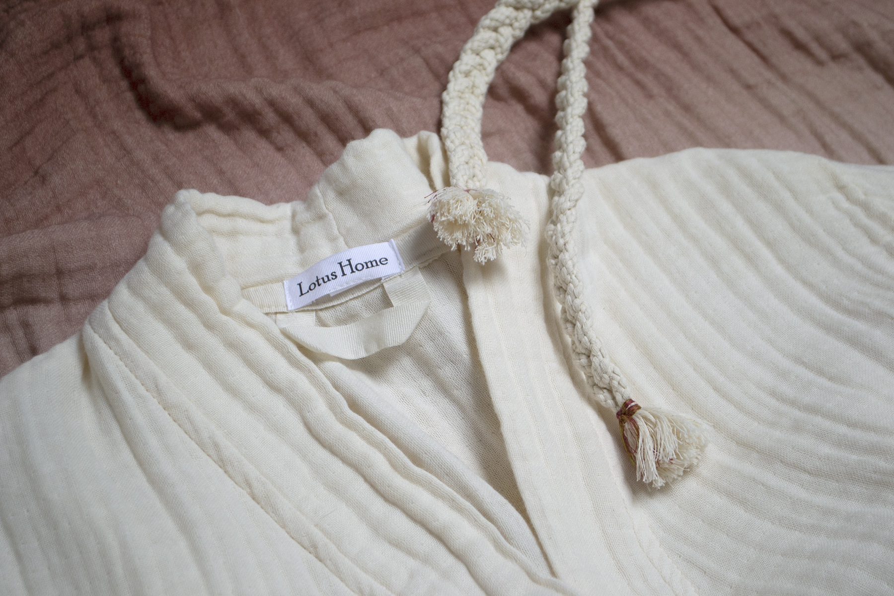 Халат Lotus Home - Nitra muslin beige S/M - фото 6