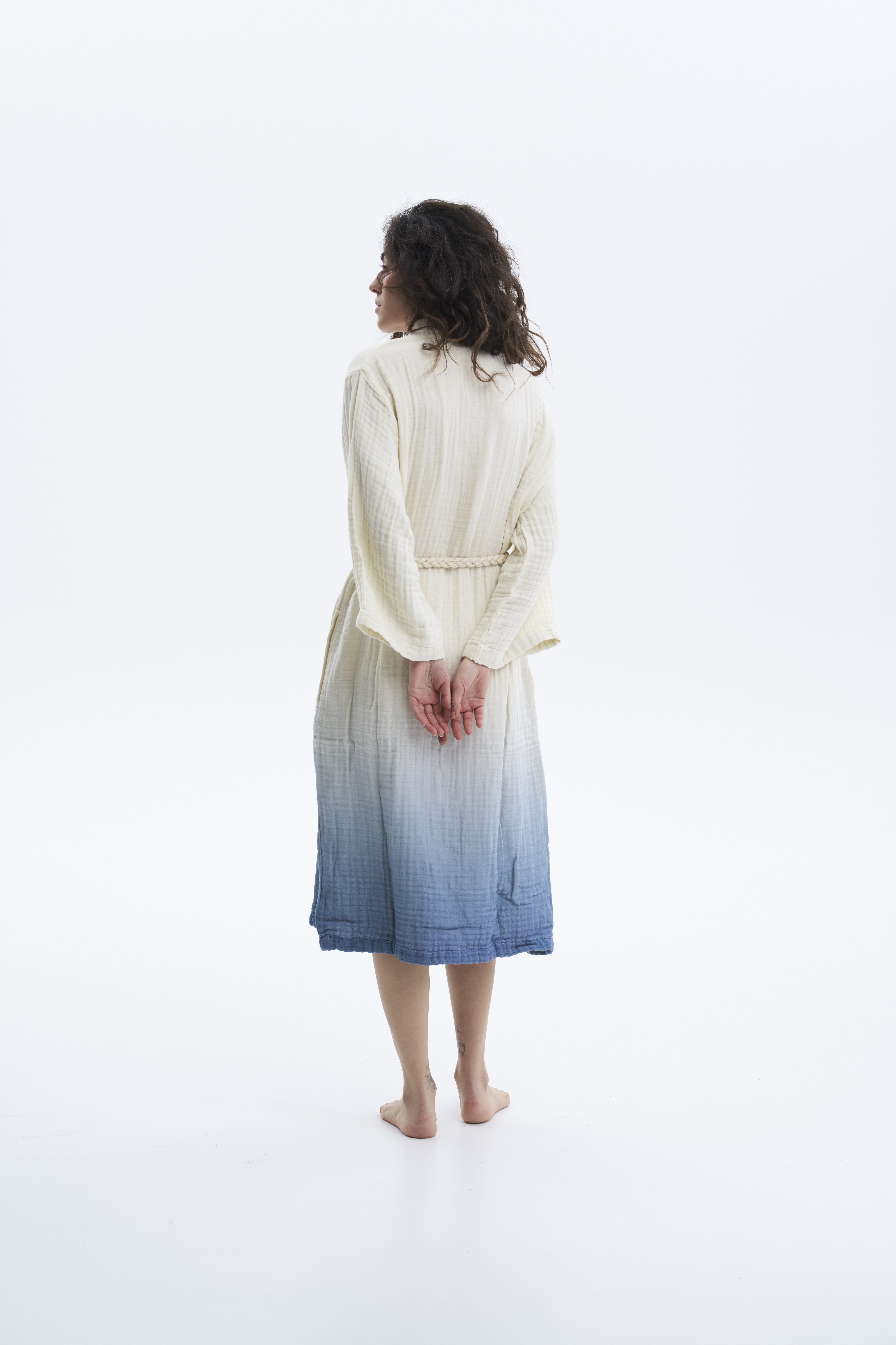 Халат Lotus Home - Nitra muslin denim S/M - фото 3