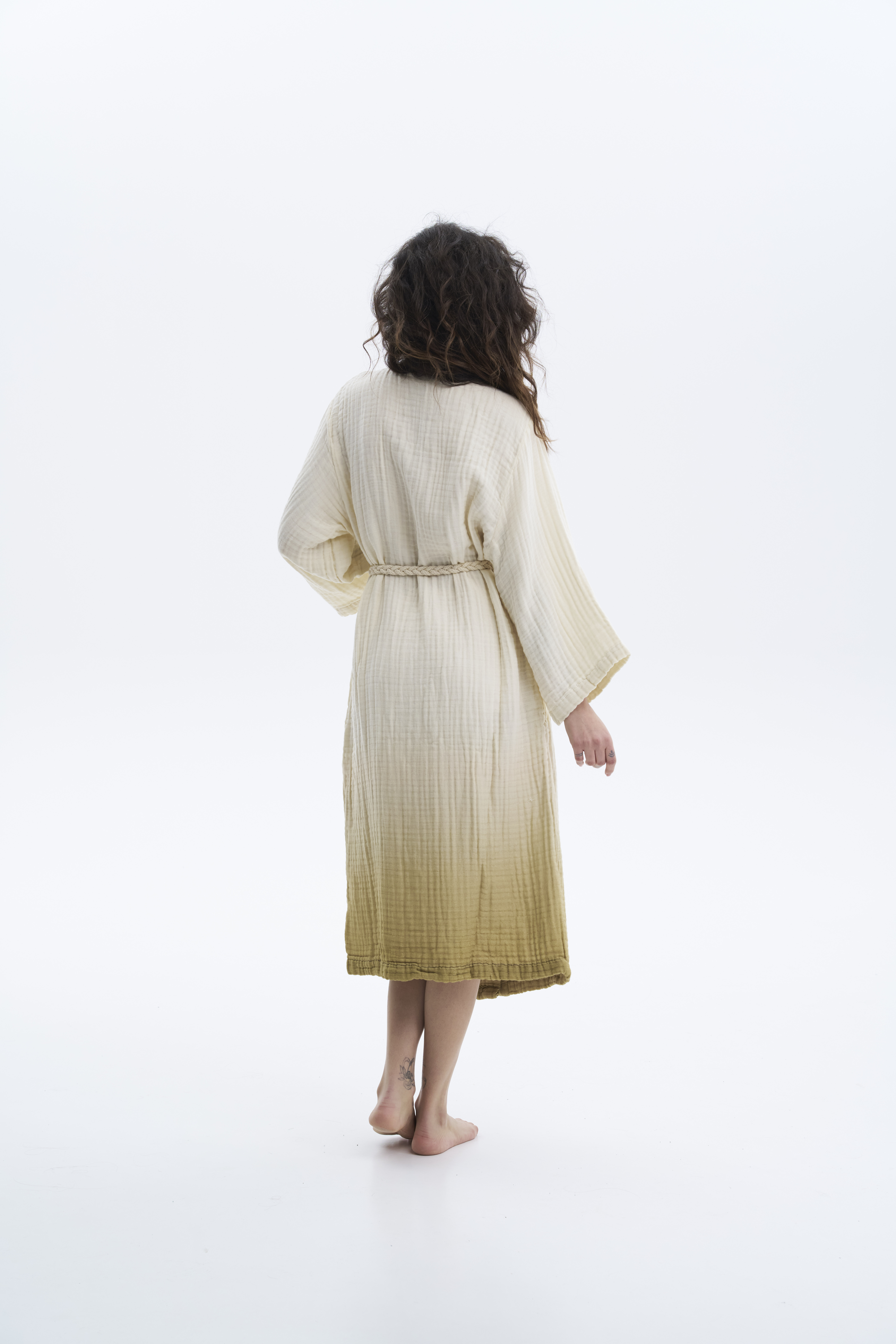 Халат Lotus Home - Nitra muslin green S/M - фото 3