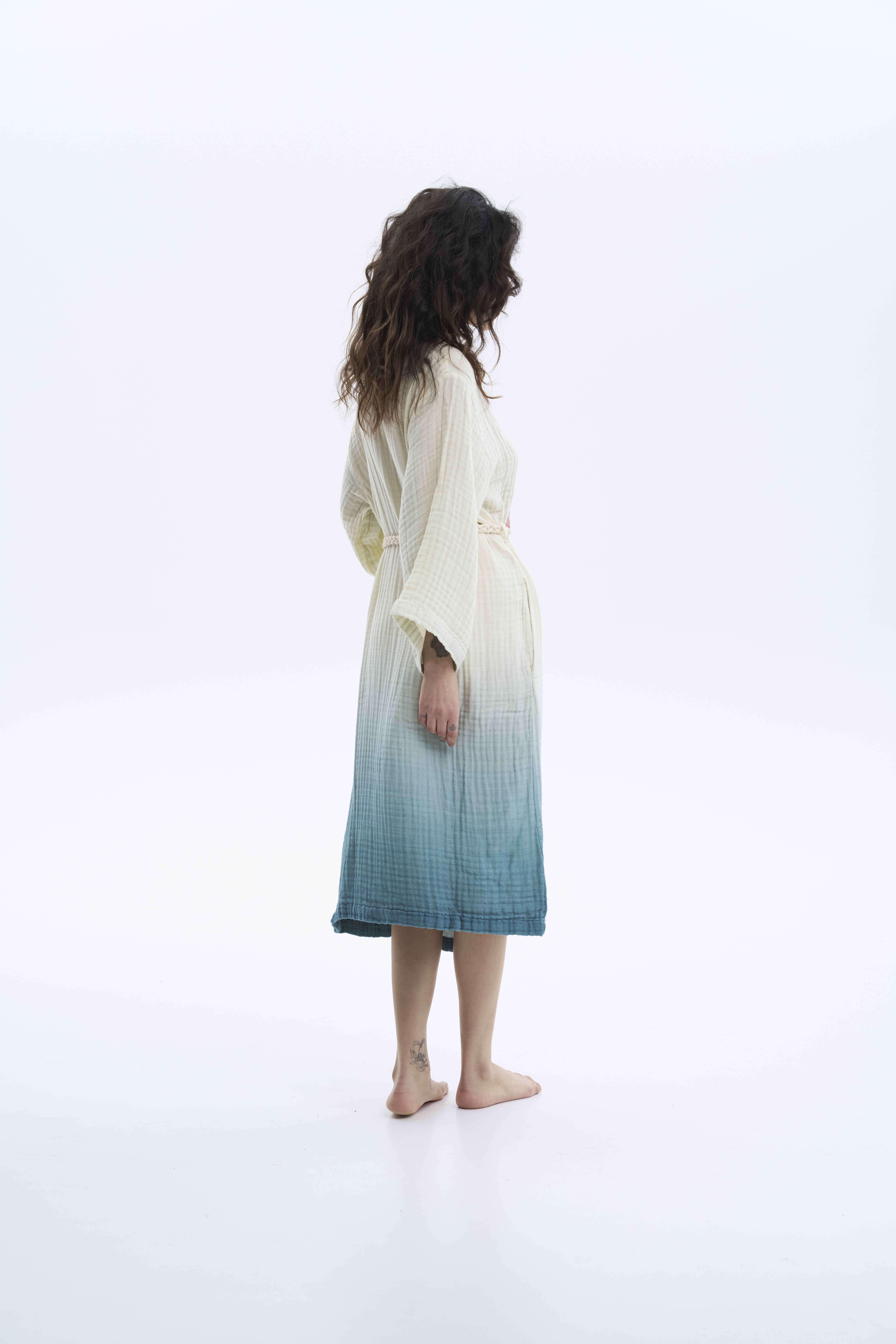 Халат Lotus Home - Nitra muslin blue L/XL - фото 5