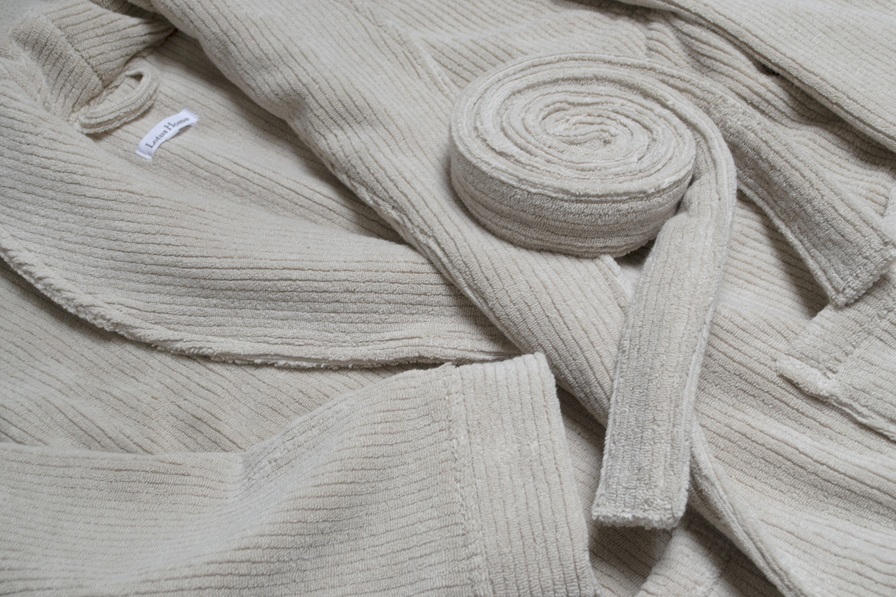Халат Lotus Home - Bold New Microcotton beige махровий (2XL) - фото 4