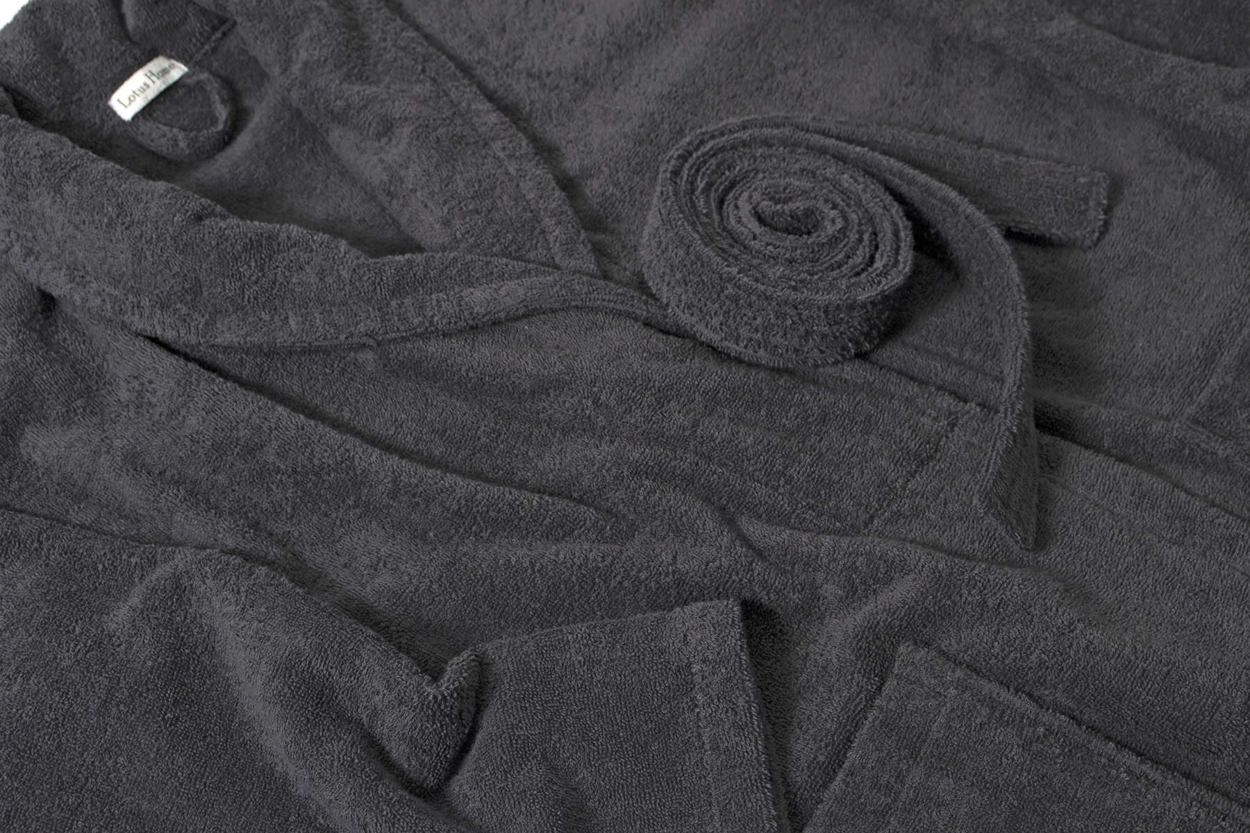 Халат махровий Lotus Home - Basic New Line антрацит (3XL) - фото 3