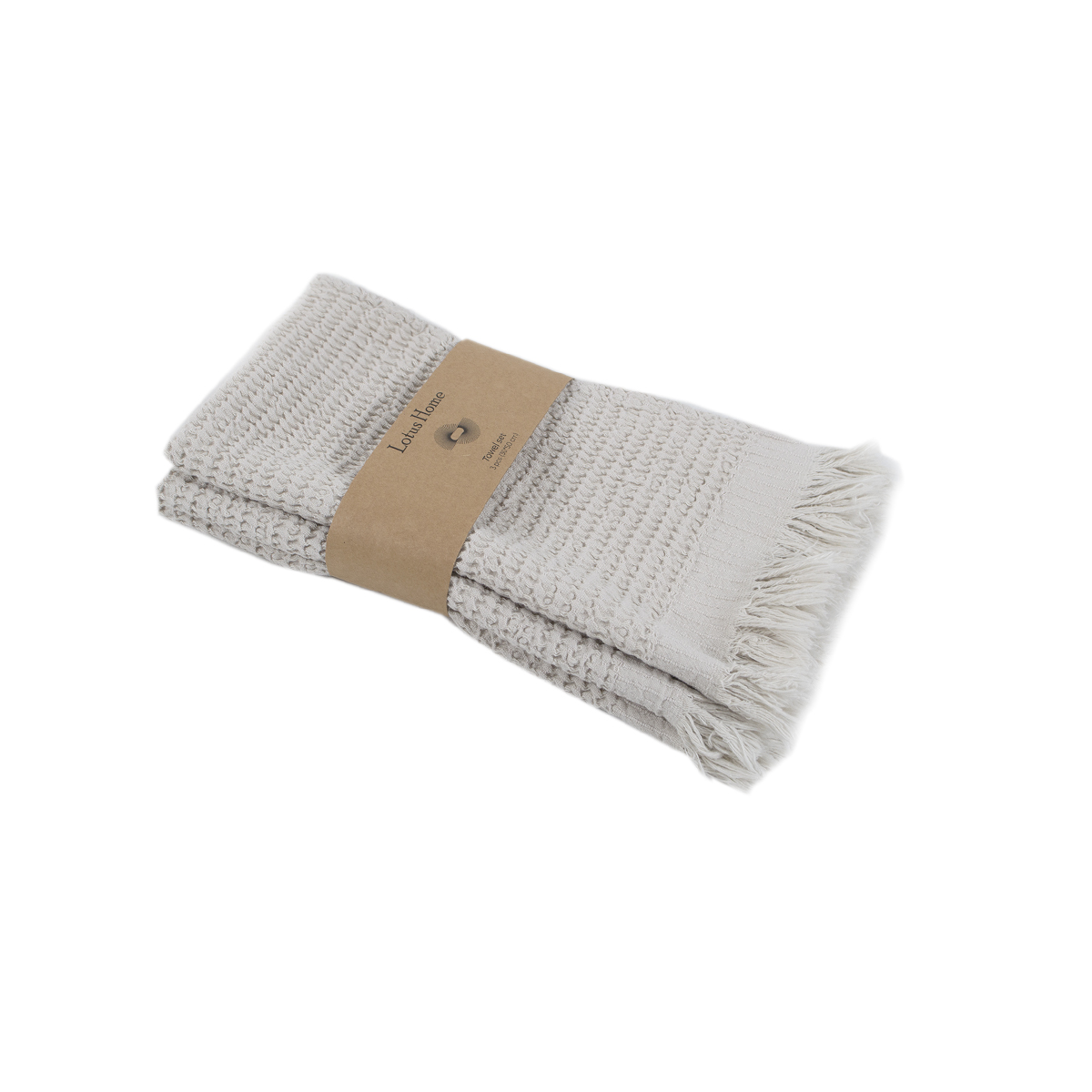 Набір рушників Lotus Home - Rius natural бежевий 30*50 (3 од.)