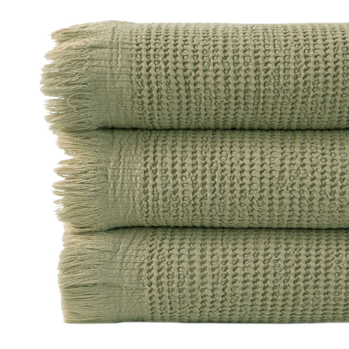 Набір рушників Lotus Home - Rius olive оливковий 30*50 (3 од.) - фото 2