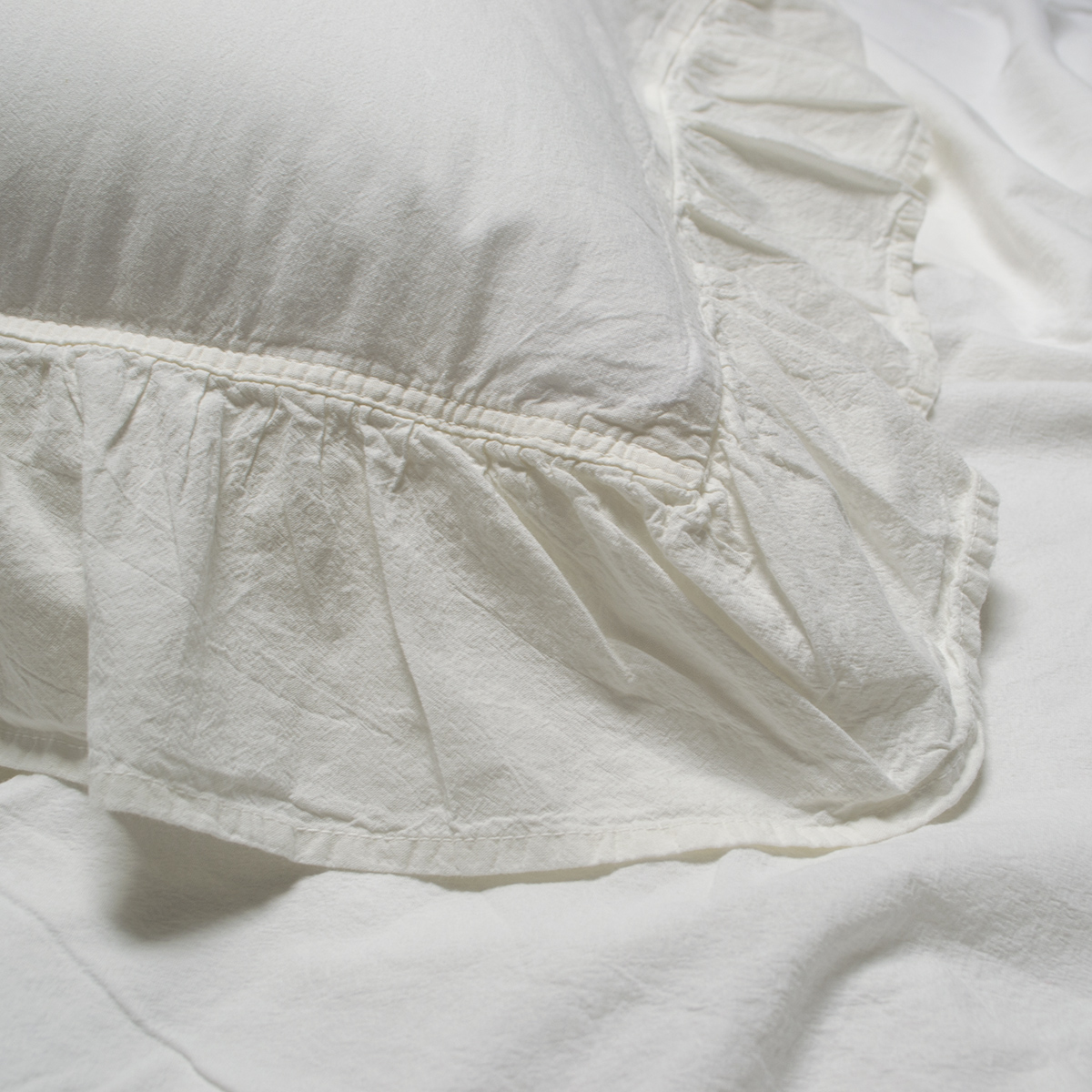 Постільна білизна Lotus Home Washed cotton - Kansas fly молочний євро - фото 3