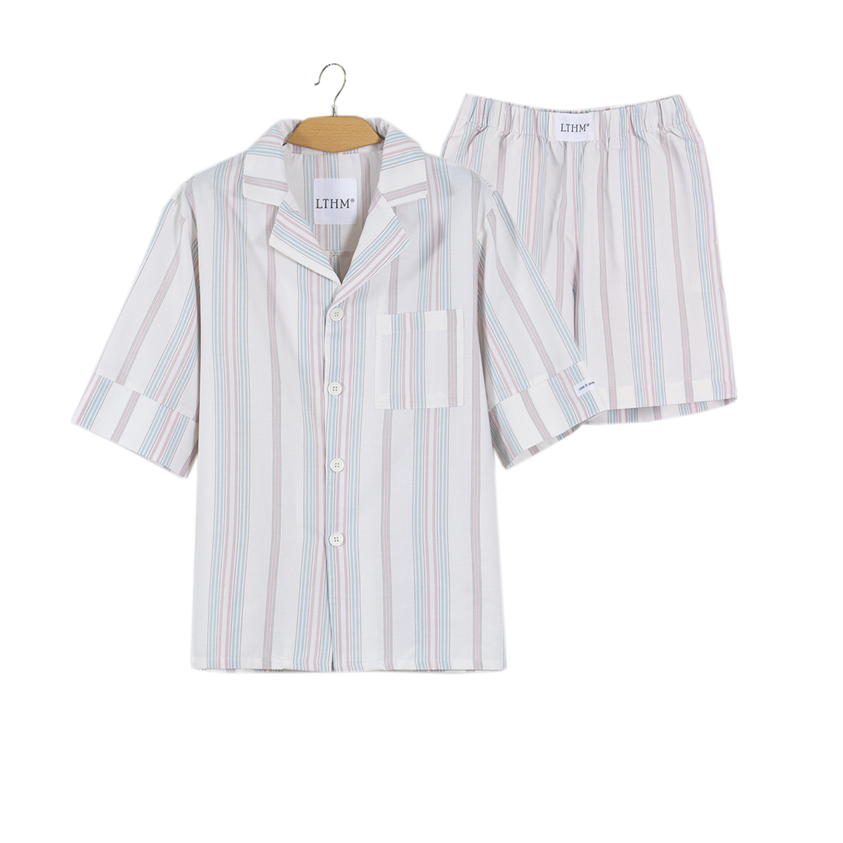 Піжама unisex Lotus Home - City Shorts рожево-блакитний XS - фото 5
