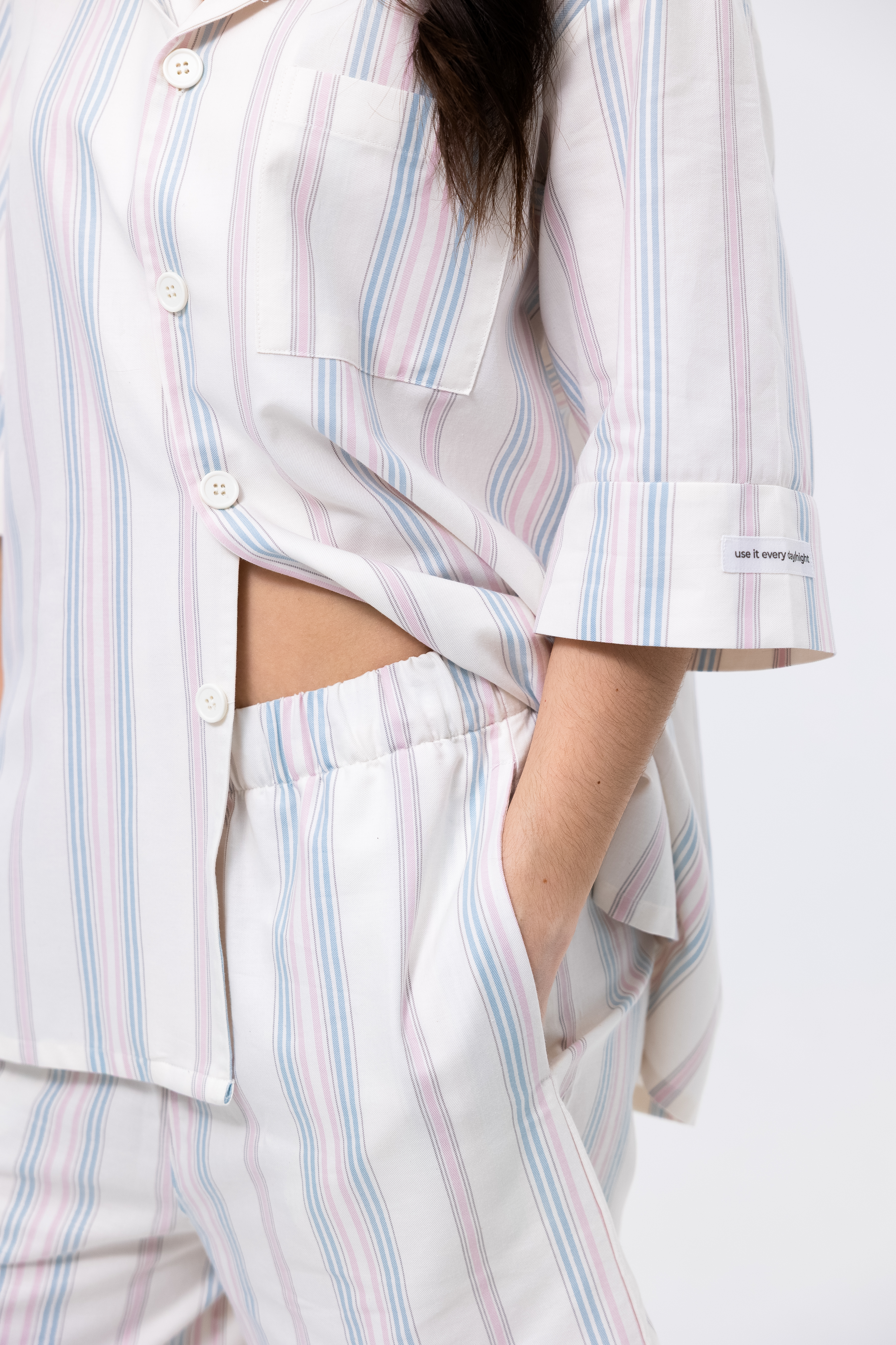 Піжама unisex Lotus Home - City Shorts рожево-блакитний L - фото 3