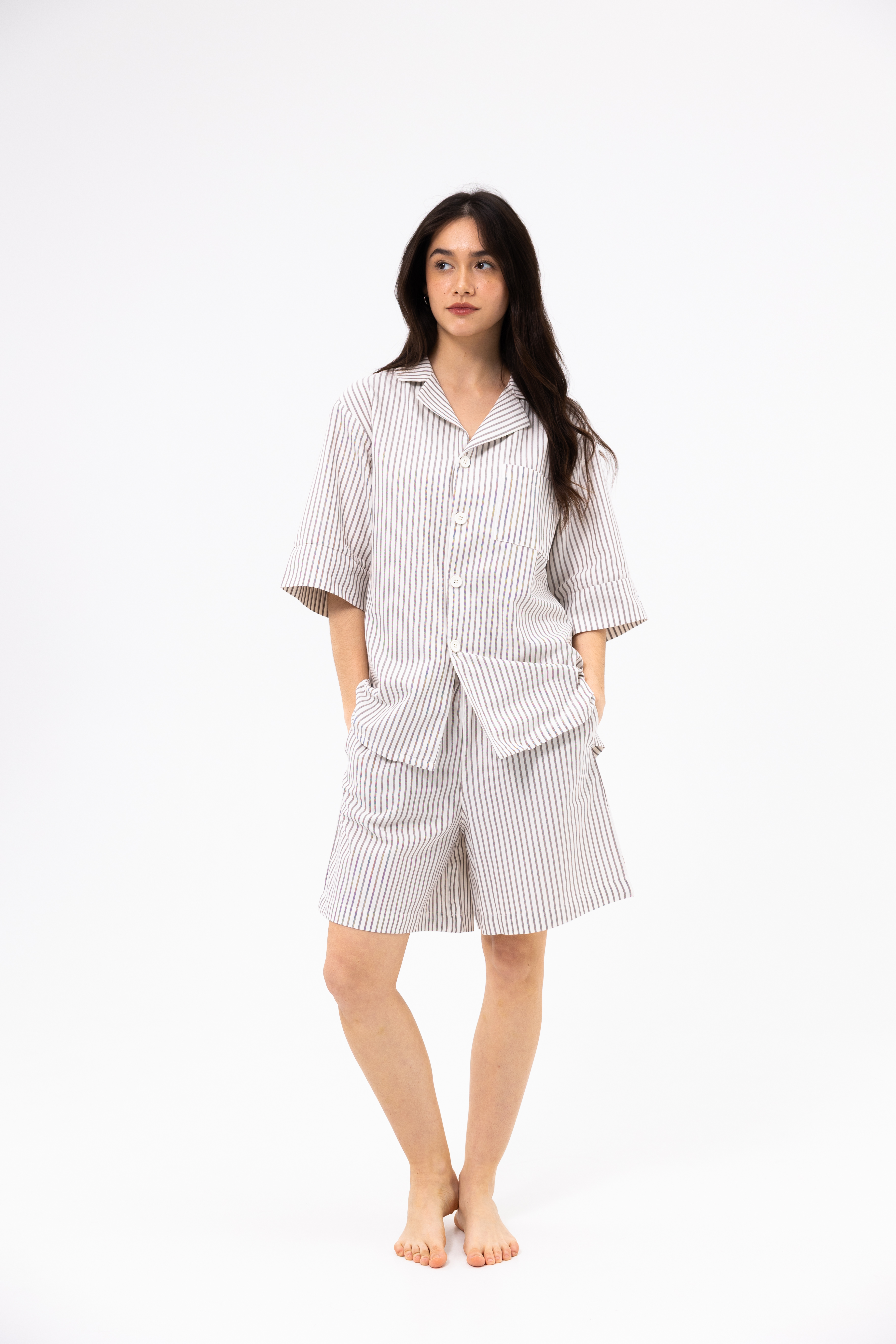 Піжама unisex Lotus Home - City Shorts коричневий S