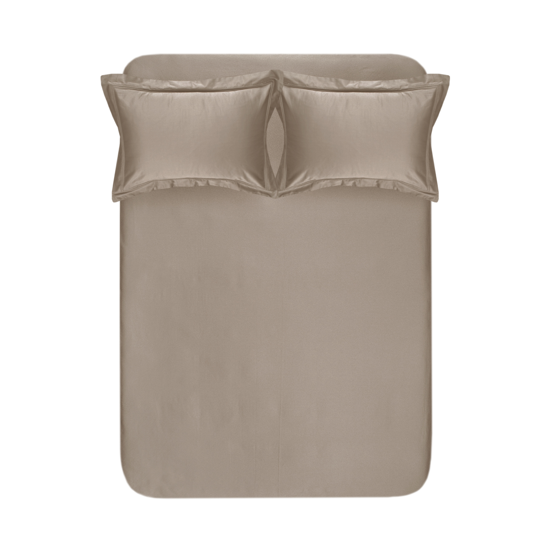 Простирадло на резинці з наволочками 300ТС Lotus Home - Carolina бежевий 180*200+50*70 (2)
