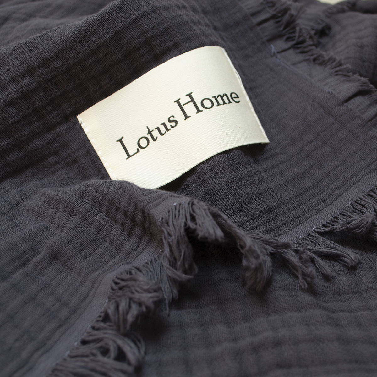 Покривало Lotus Home - Napa muslin anthracite 200*220 - фото 5