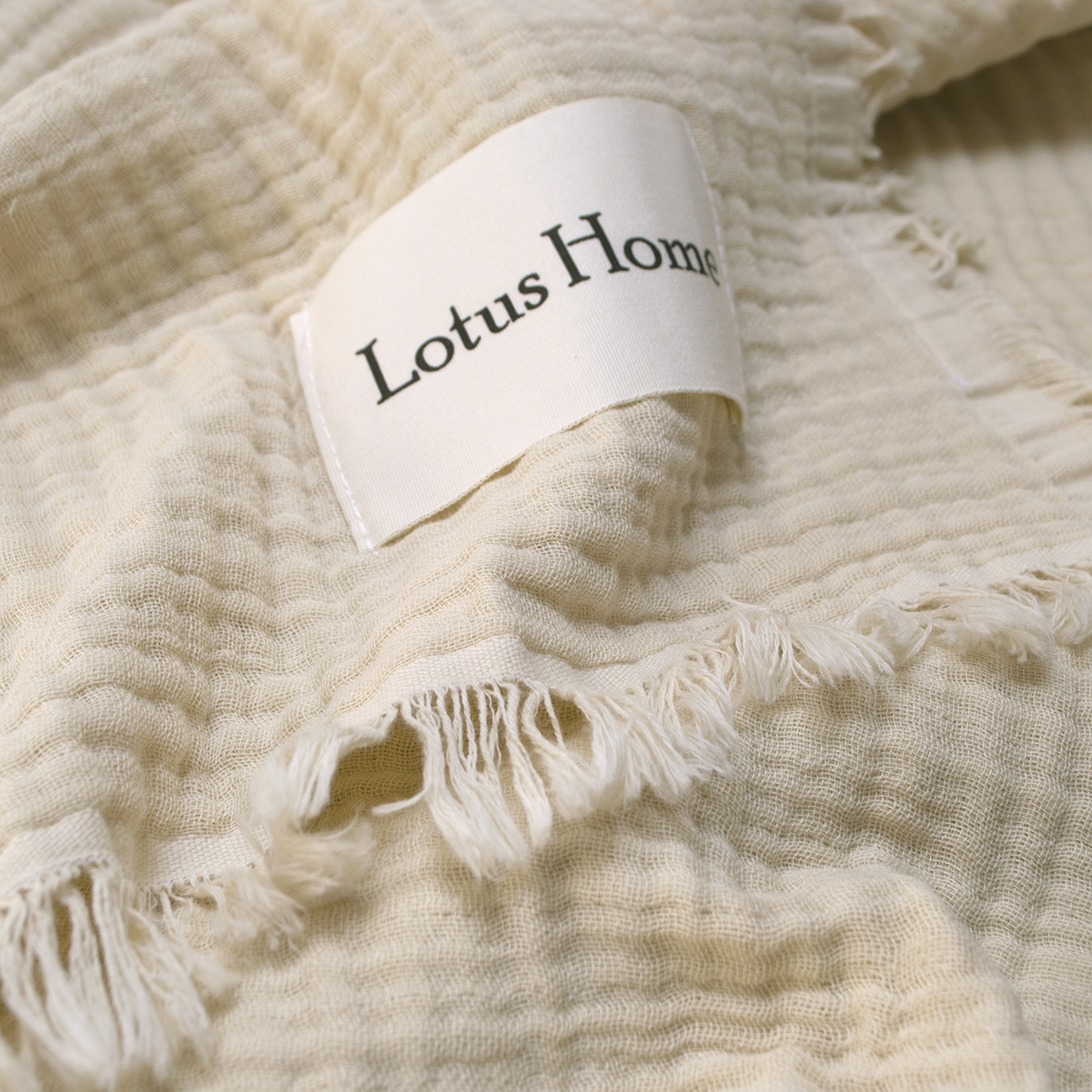 Покривало Lotus Home - Napa muslin beige 200*220 - фото 5