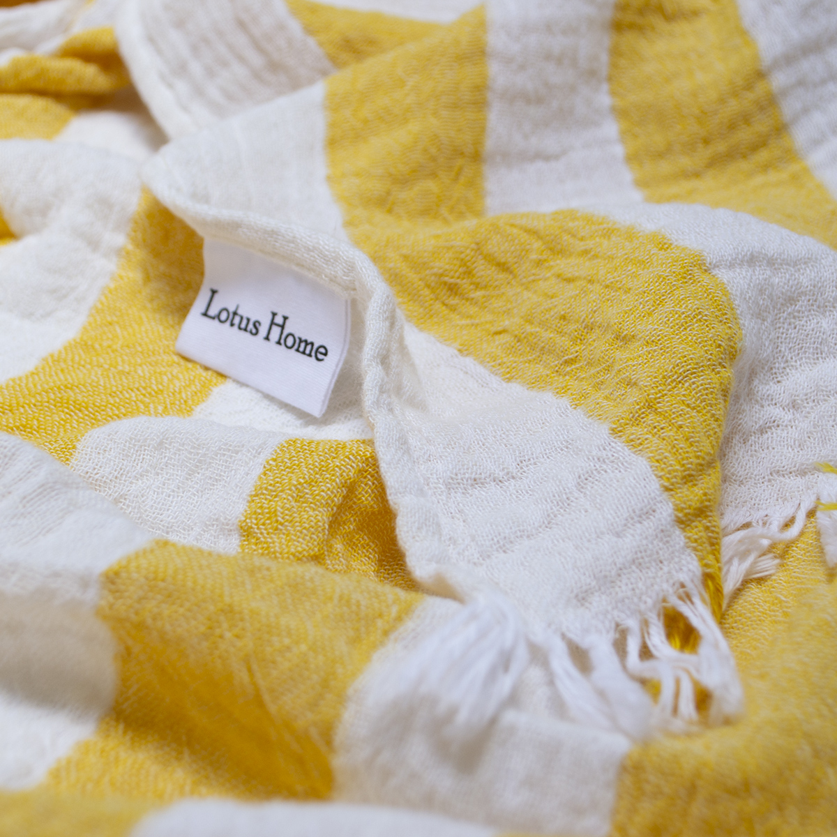 Рушник Lotus Home - Costa muslin 90*175 жовтогарячий - фото 3