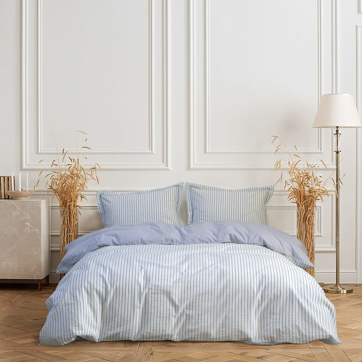 Постільна білизна Lotus Home - Timeless блакитний сімейний - фото 2