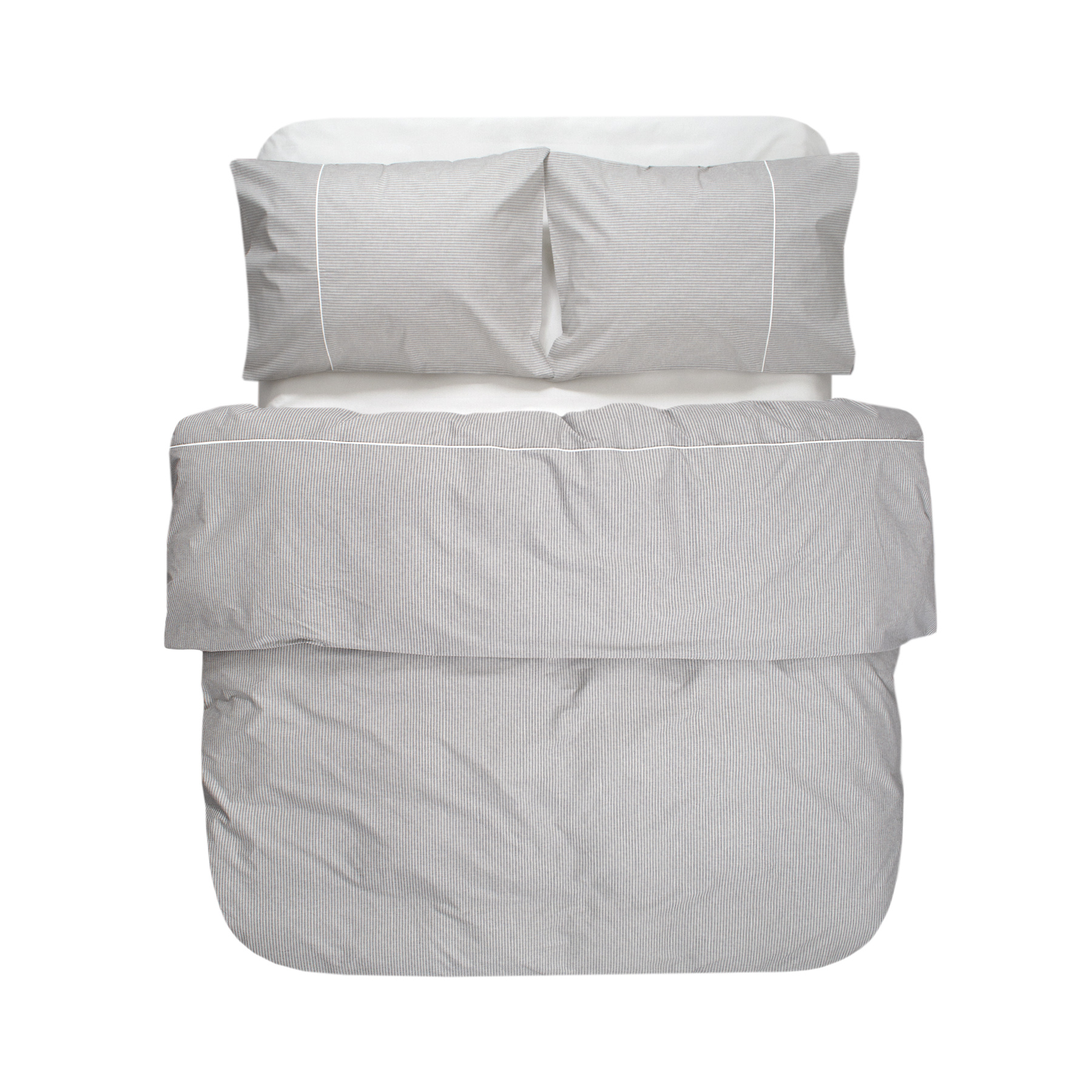 Постільна білизна Lotus Home - Premium Percale Stripe cірий сімейний