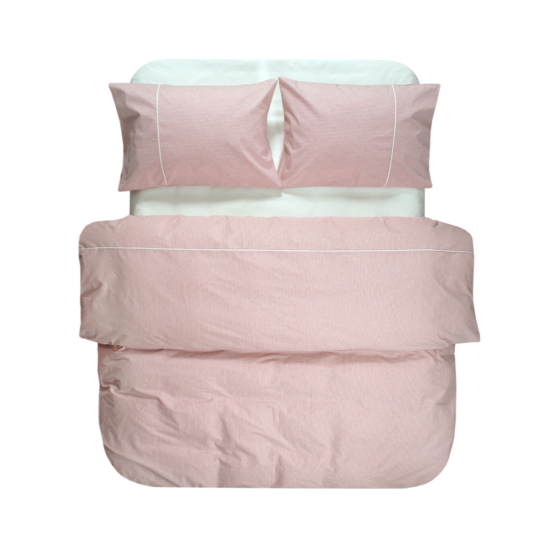 Постільна білизна Lotus Home - Premium Percale Stripe рожевий сімейний