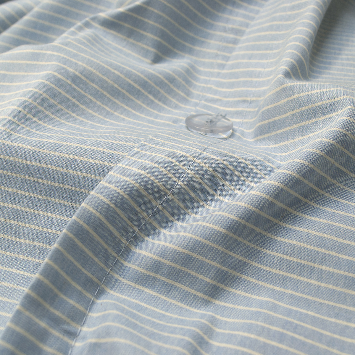 Постільна білизна Lotus Home - Premium Percale Stripe блакитний євро - фото 5