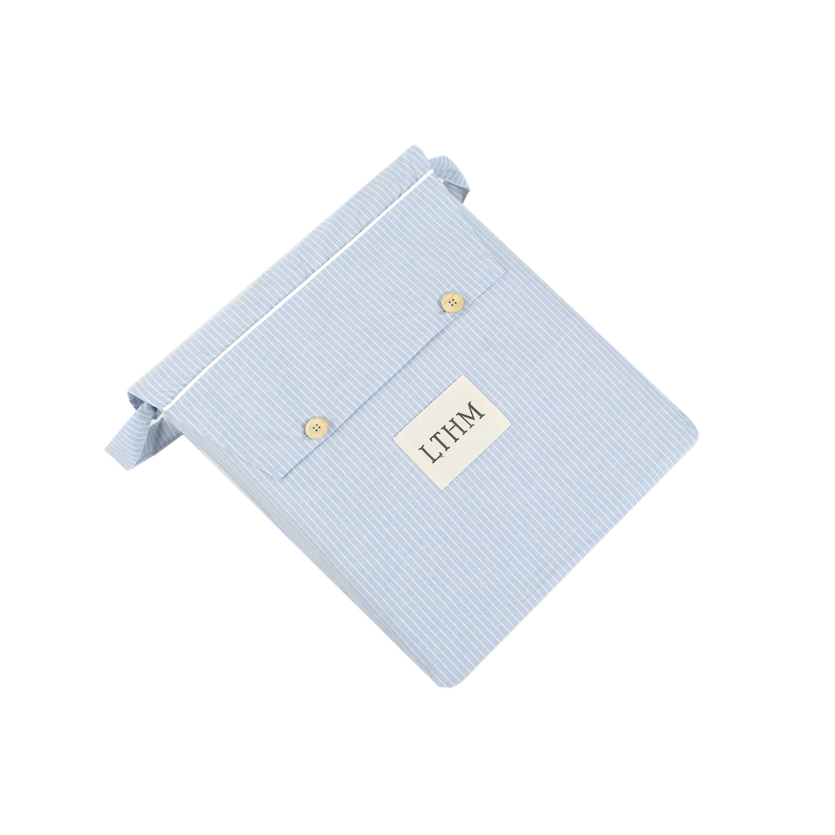 Постільна білизна Lotus Home - Premium Percale Stripe блакитний євро - фото 6
