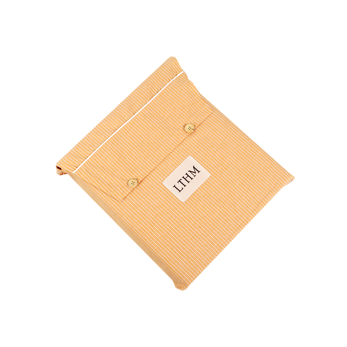 Постільна білизна Lotus Home - Premium Percale Stripe жовтогарячий сімейний - фото 6
