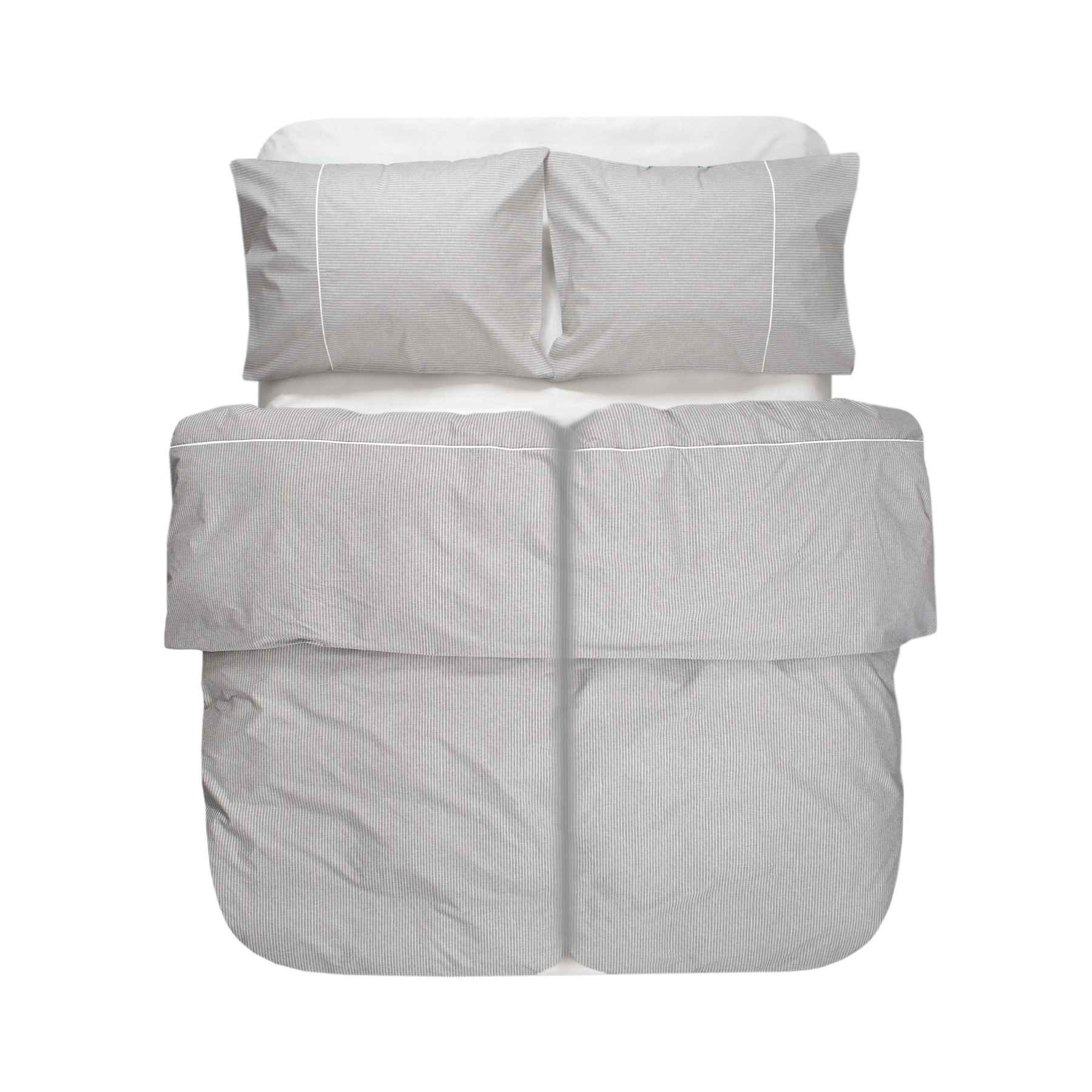 Постільна білизна Lotus Home - Premium Percale Stripe cірий сімейний