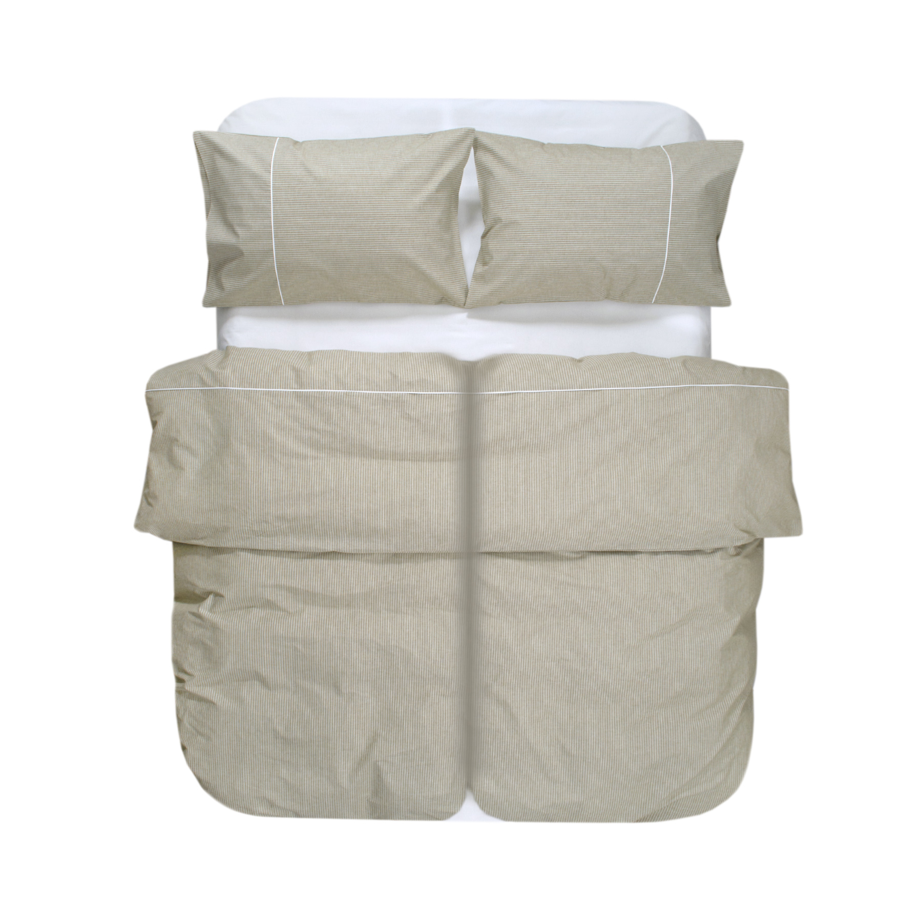 Постільна білизна Lotus Home - Premium Percale Stripe хакі сімейний