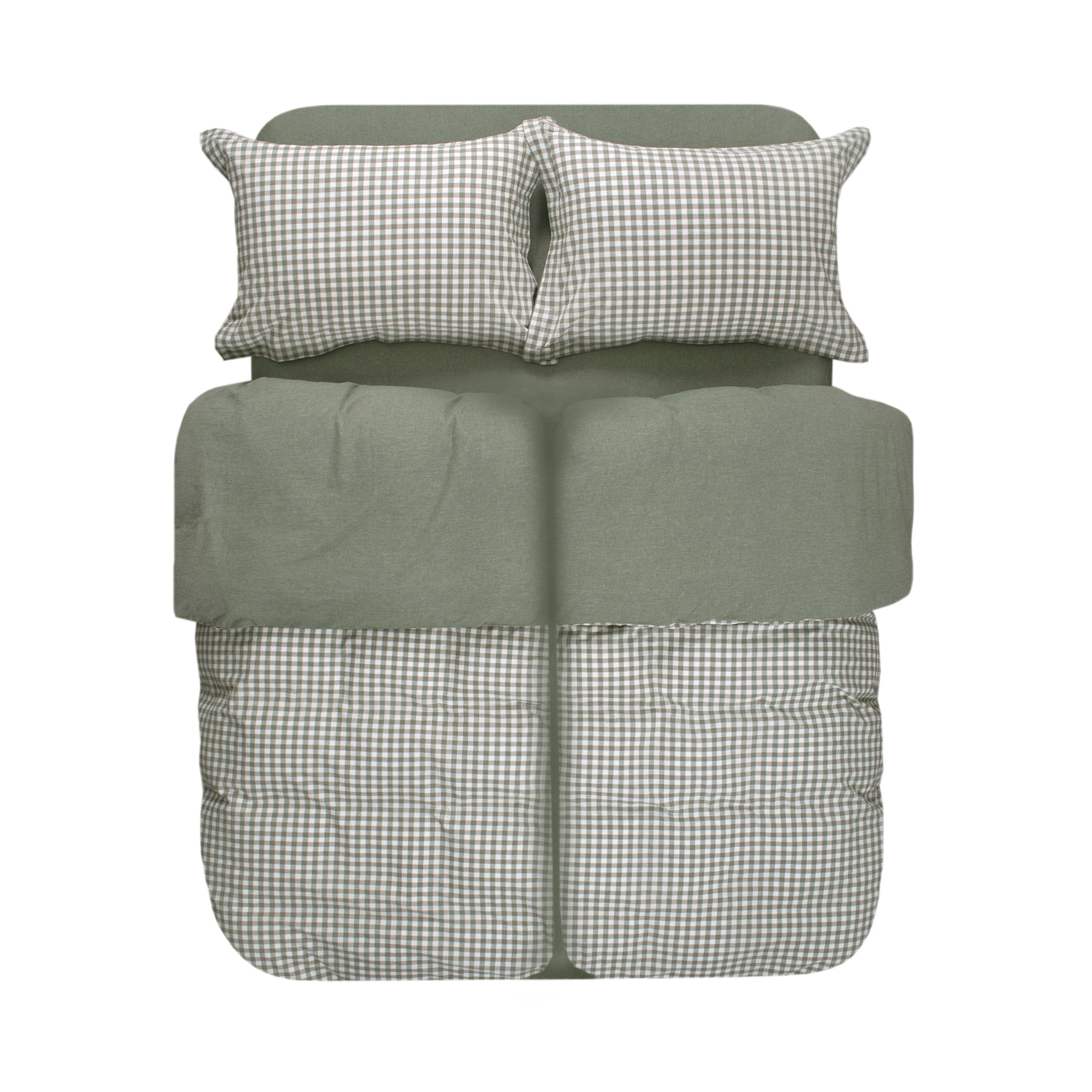 Постільна білизна Lotus Home - Checked Gingham оливковий сімейний