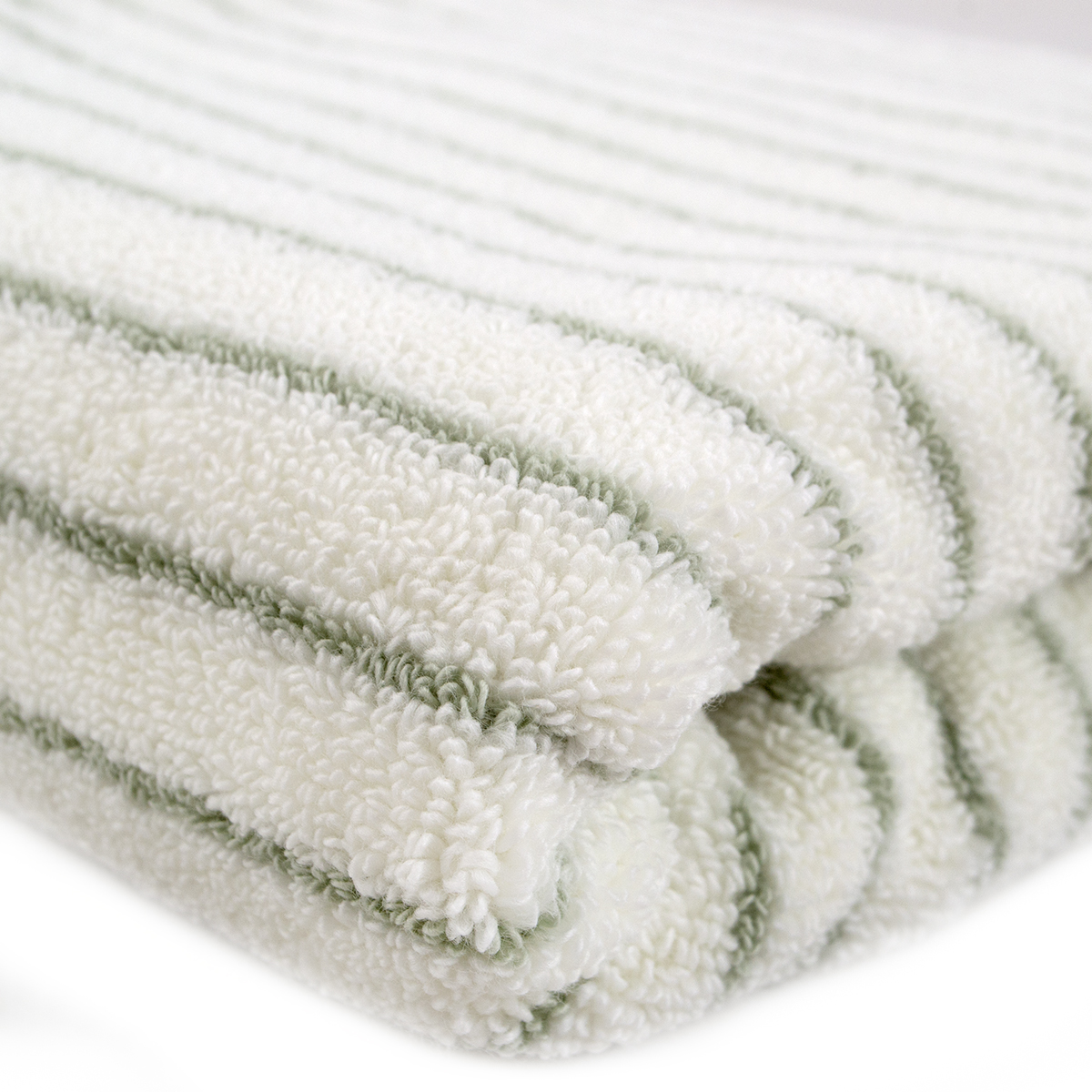 Рушник Lotus Home Готель Premium - Microcotton Stripe Ecru-Sage 70*140 550 г/м² - фото 7