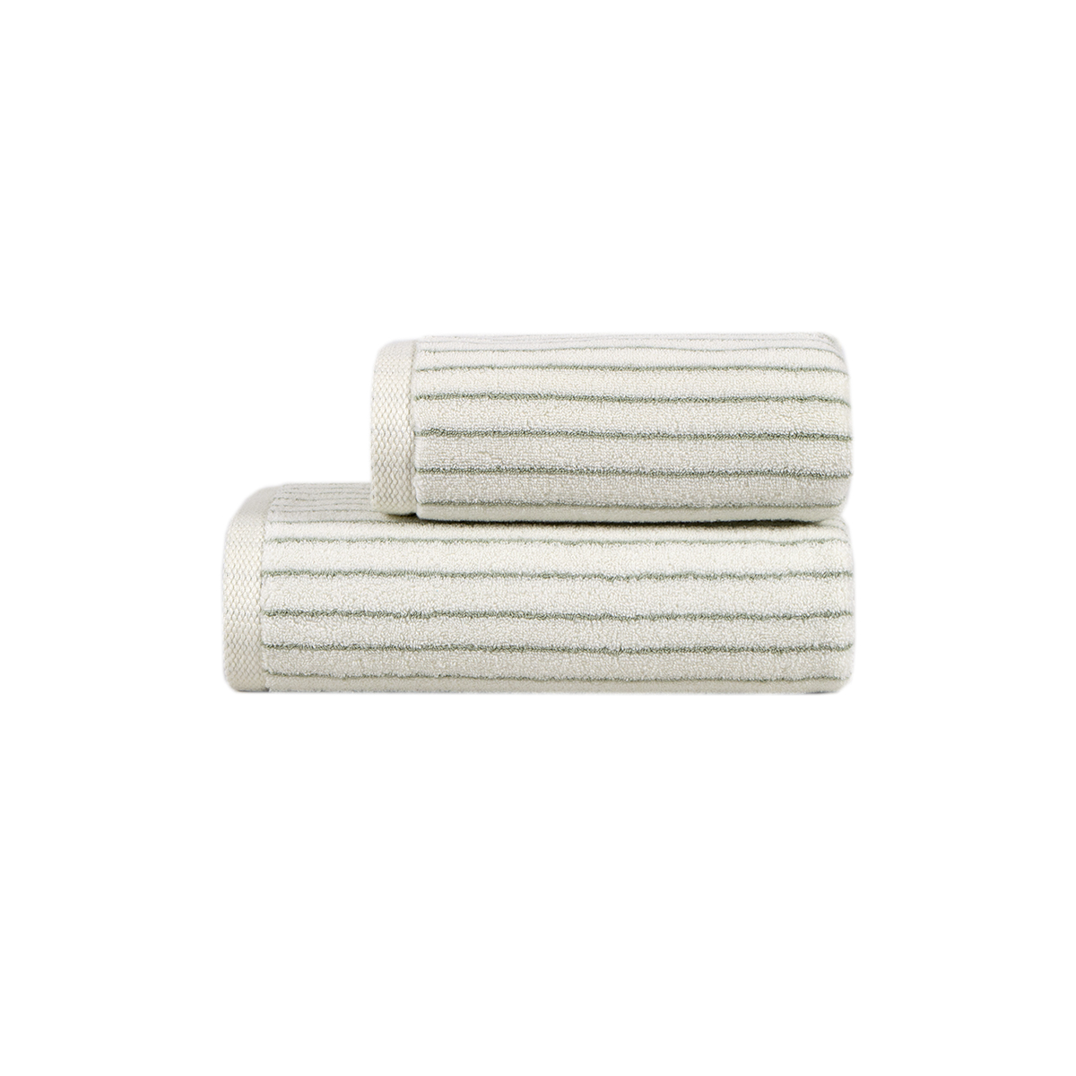 Рушник Lotus Home Готель Premium - Microcotton Stripe Ecru-Sage 90*150 550 г/м² - фото 9
