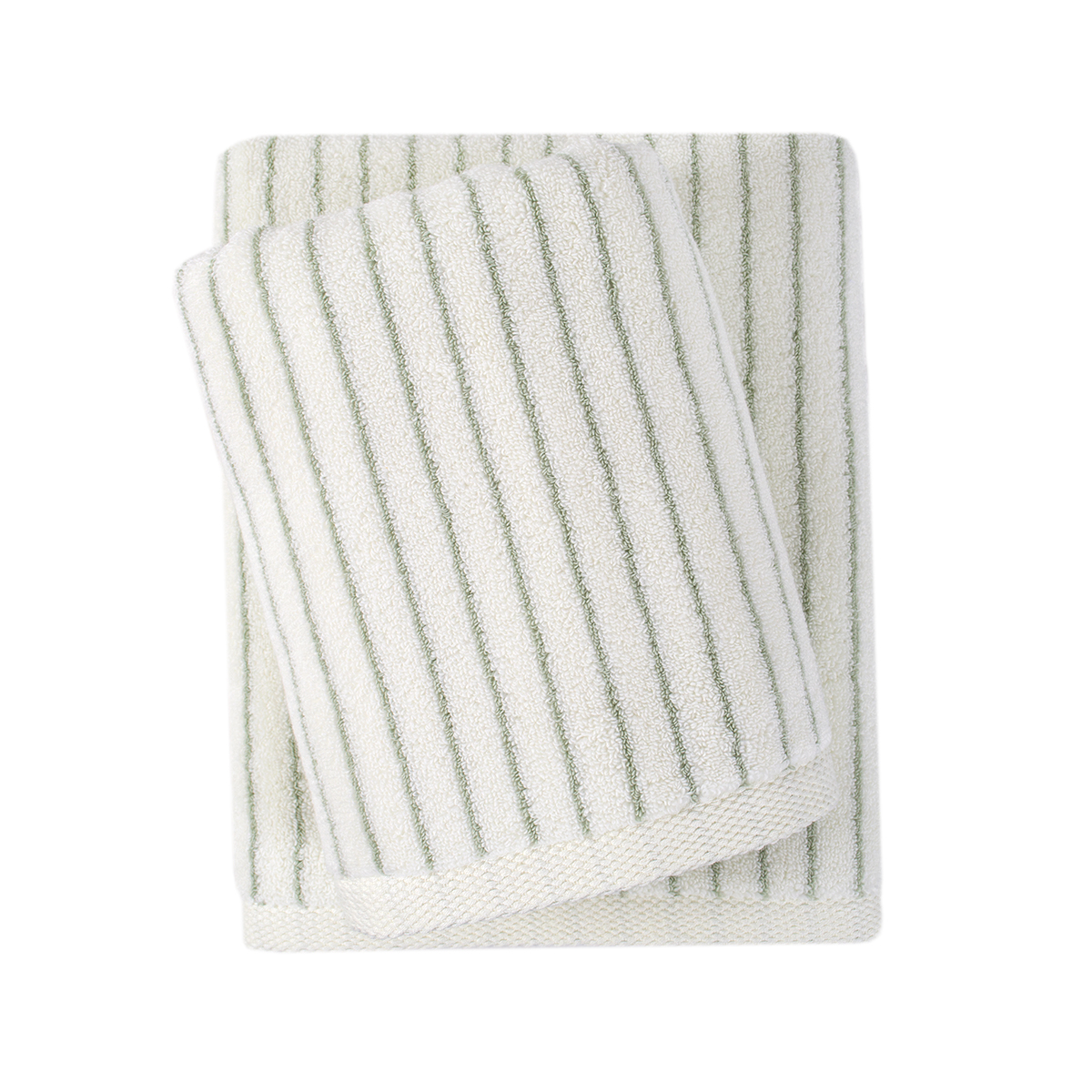 Рушник Lotus Home Готель Premium - Microcotton Stripe Ecru-Sage 70*140 550 г/м² - фото 3